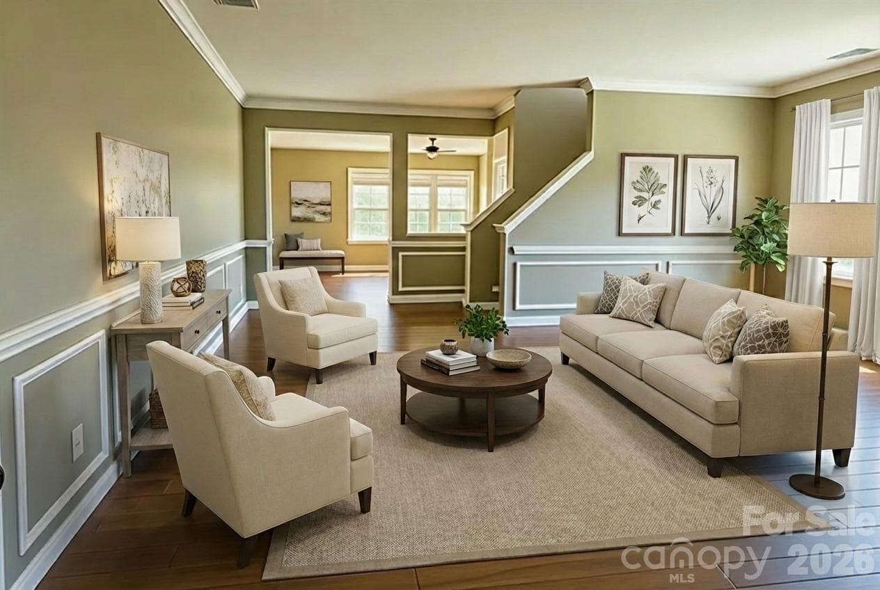 Virtually Staged w/ AI-Main Entrance - 6639 Ruth Ferrell Court, Charlotte