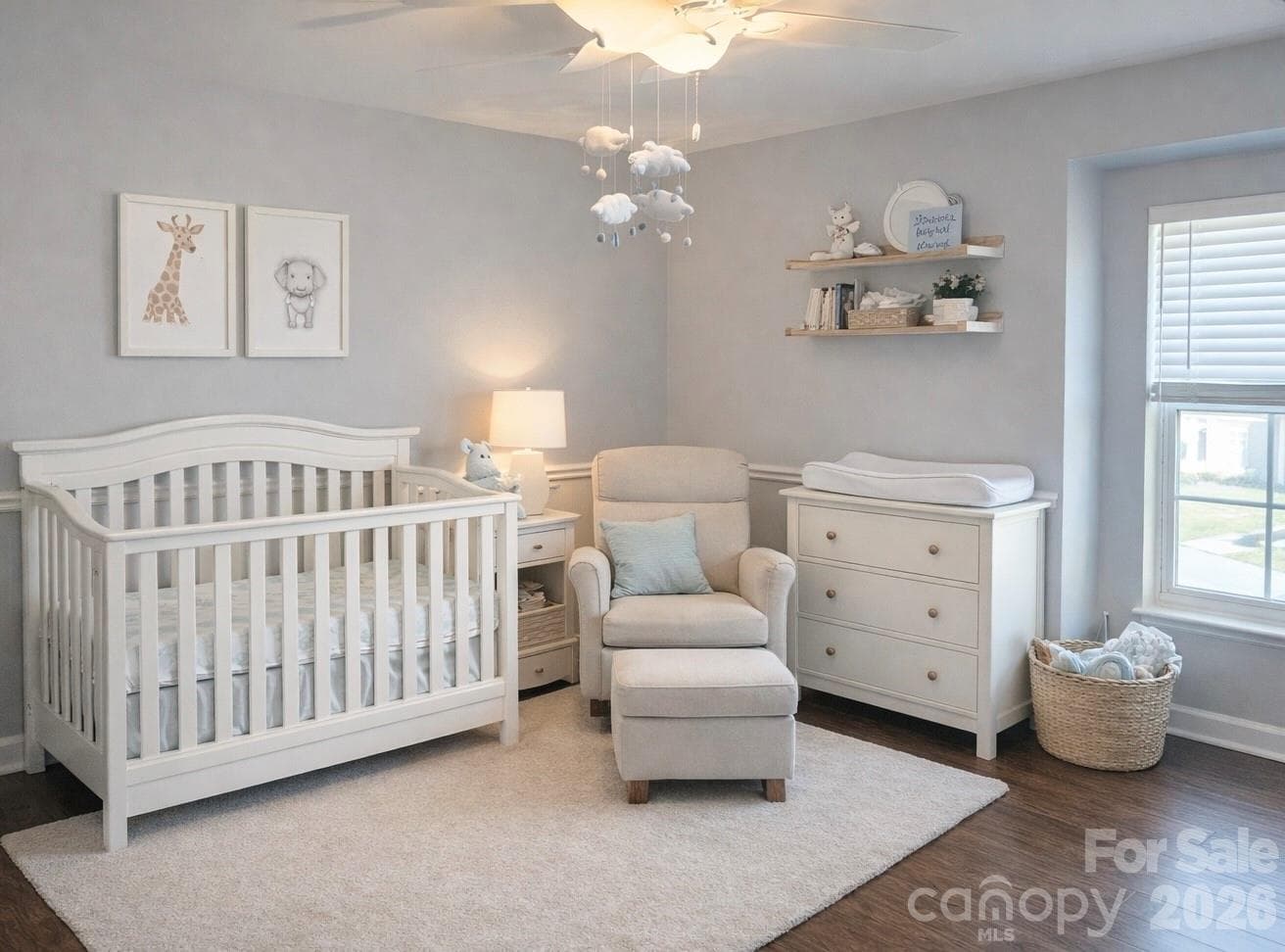 Virtually Staged w/AI-Upstairs bedroom #2 - 6639 Ruth Ferrell Court, Charlotte