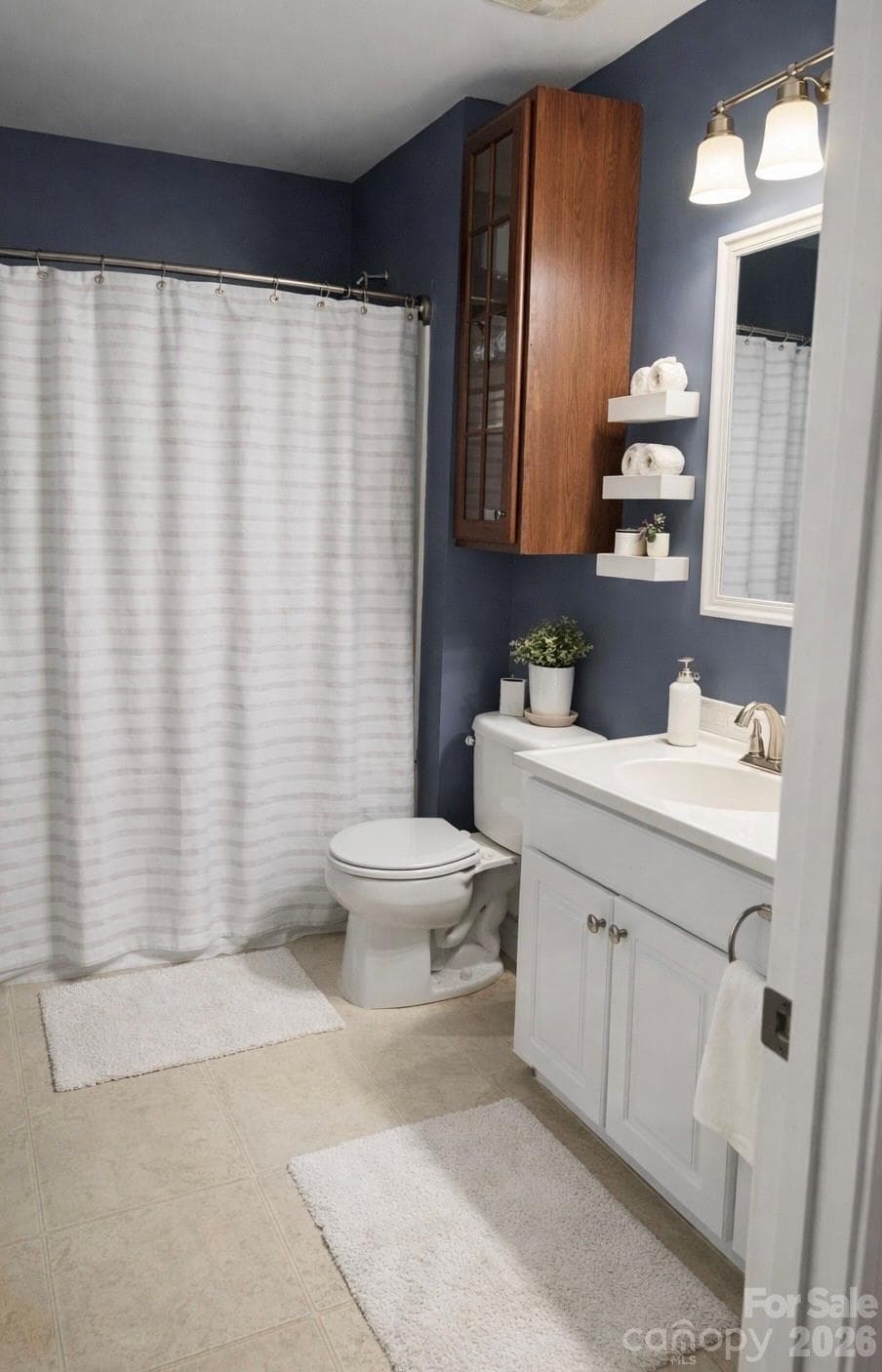 Virtually staged w/ AI-Upstairs bath - 6639 Ruth Ferrell Court, Charlotte