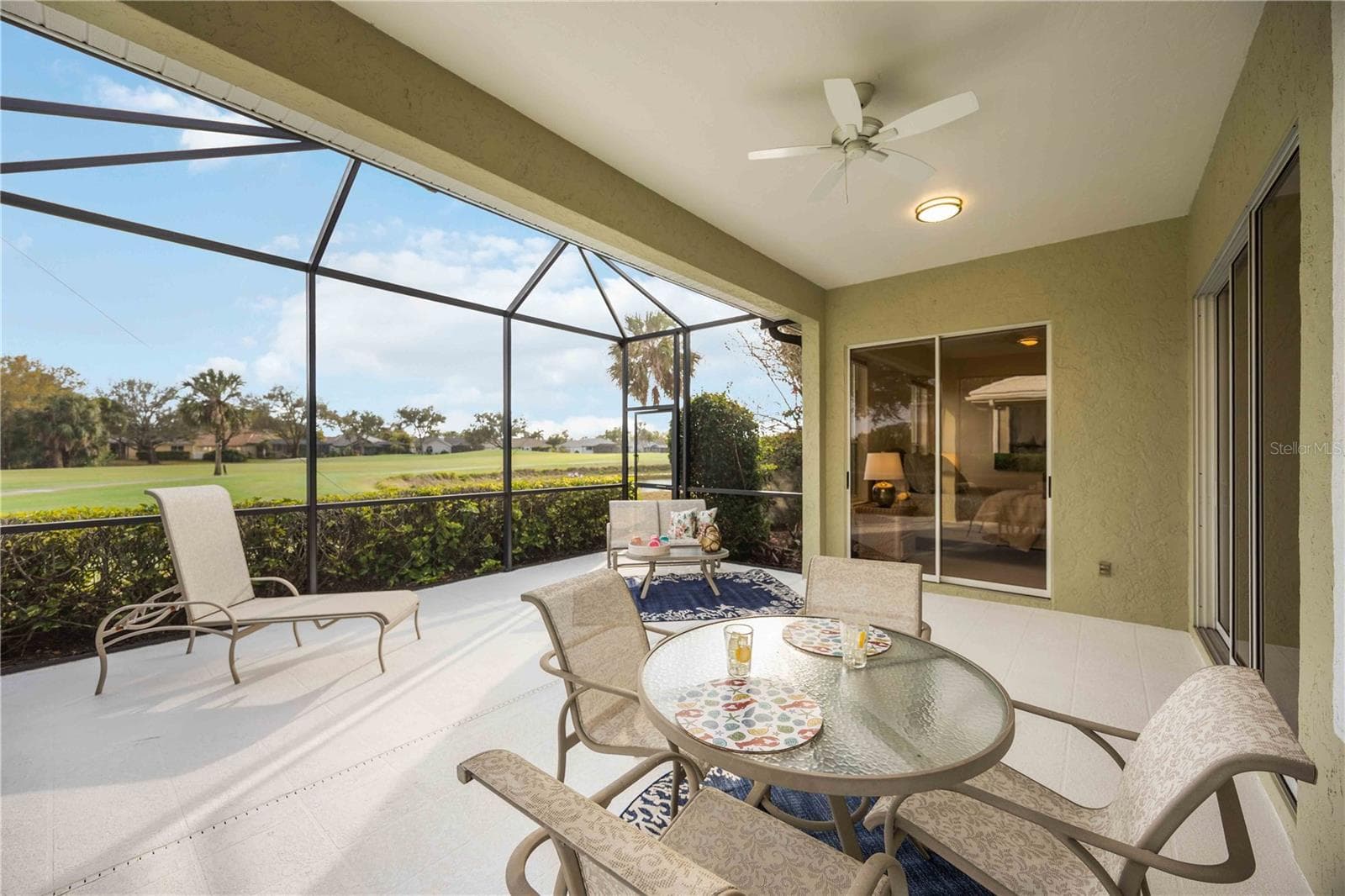 Lanai - all furniture stays - new fans and lights - 547 FALLBROOK DR, VENICE
