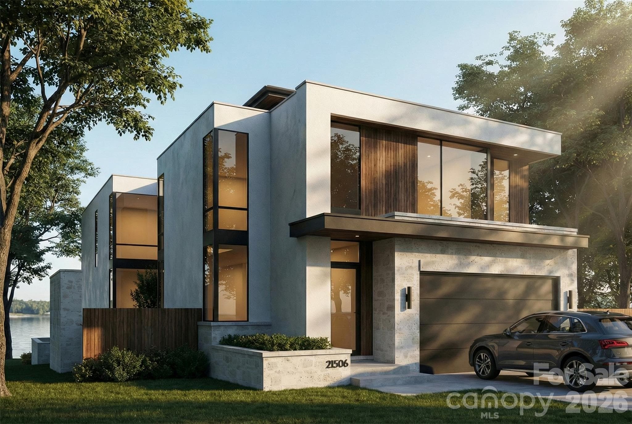 Rendering of the Custom Built home by Cape Custom Homes- at 21056 Rio Oro Dr, Cornelius-Lake Norman. Completion date scheduled for December 2026. - Cornelius