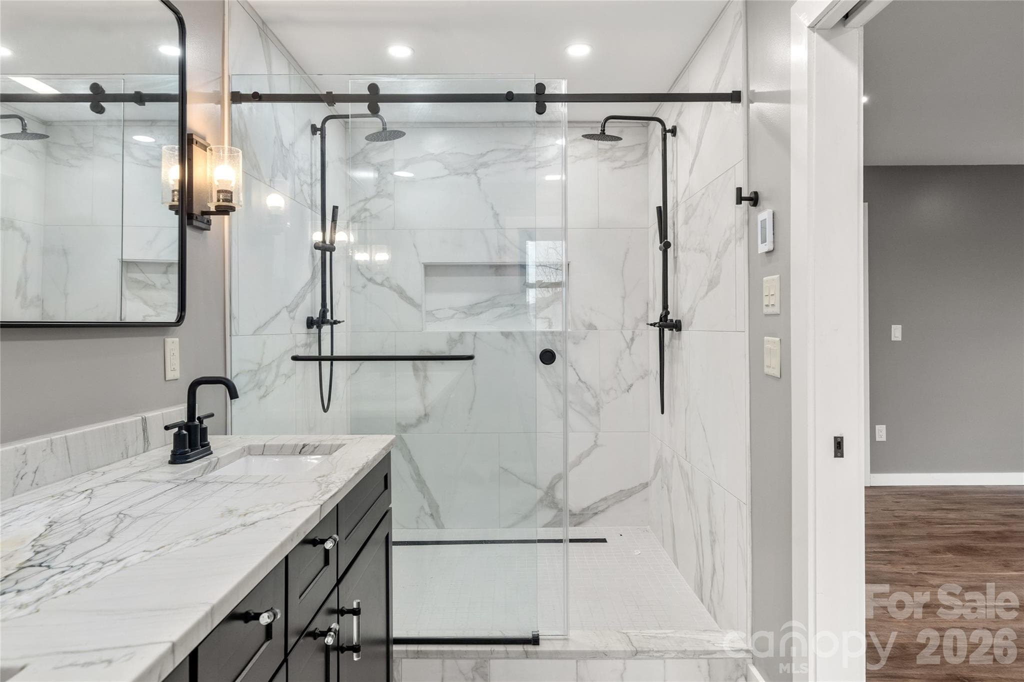 New room shower w/ dual shower heads - Waynesville