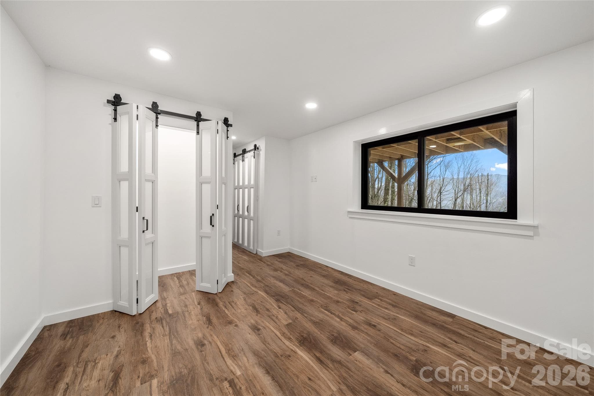 Downstairs/Basement 2nd Bedroom w/ new flooring, lighting, windows - Waynesville