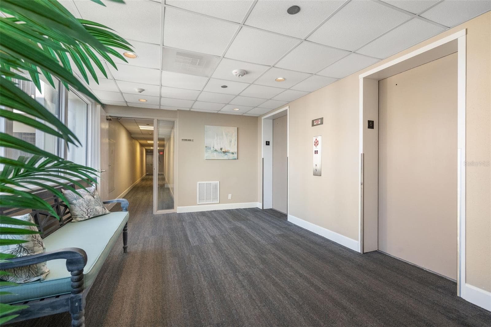 Sixth floor elevator lobby - 1501 GULF BLVD #603, CLEARWATER BEACH