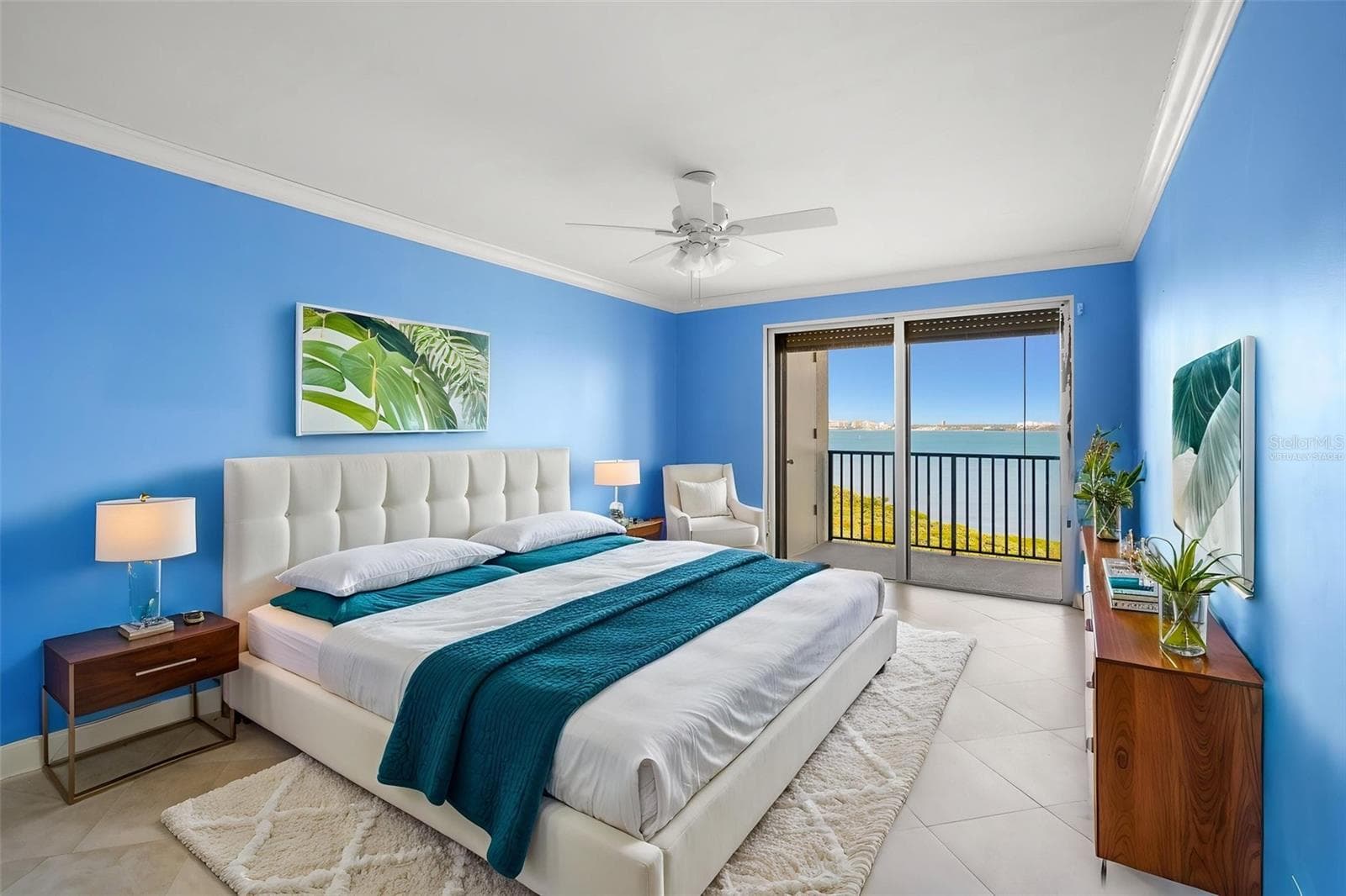 Virtually staged primary bedroom - 1501 GULF BLVD #603, CLEARWATER BEACH