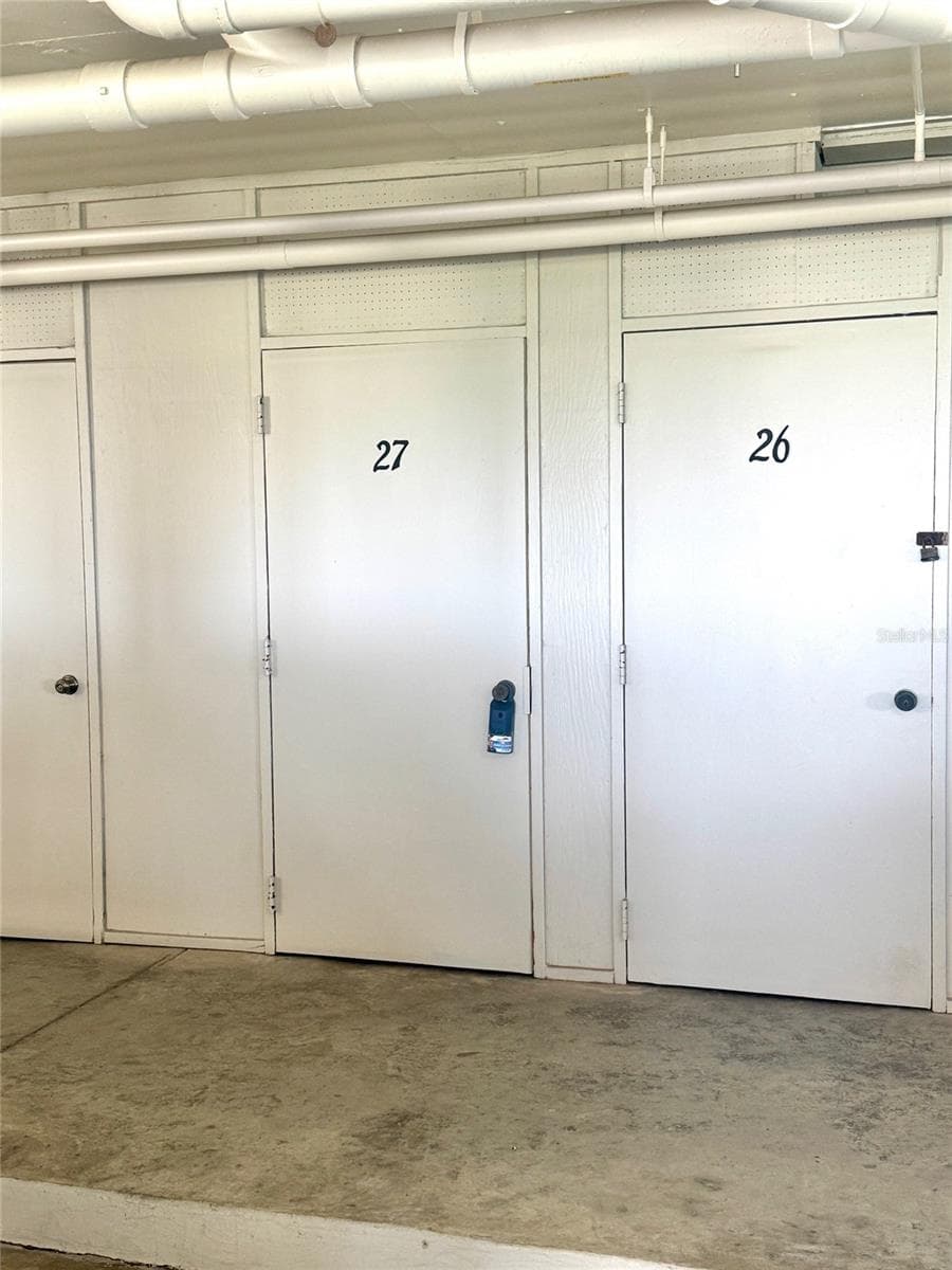 Private storage room in front of parking space - 1501 GULF BLVD #603, CLEARWATER BEACH