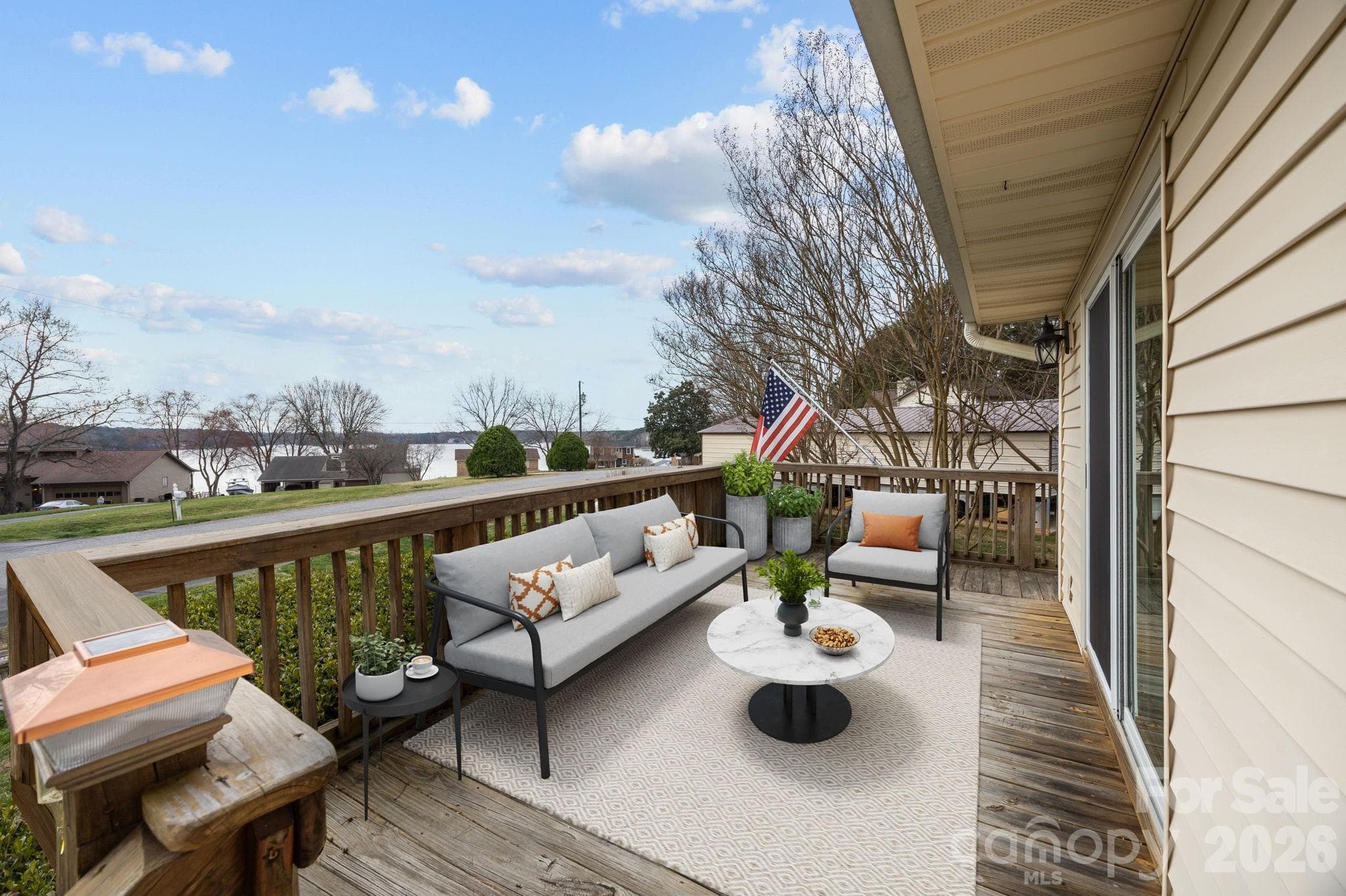 Virtual staged front porch - 4278 Harbor Lane, Sherrills Ford