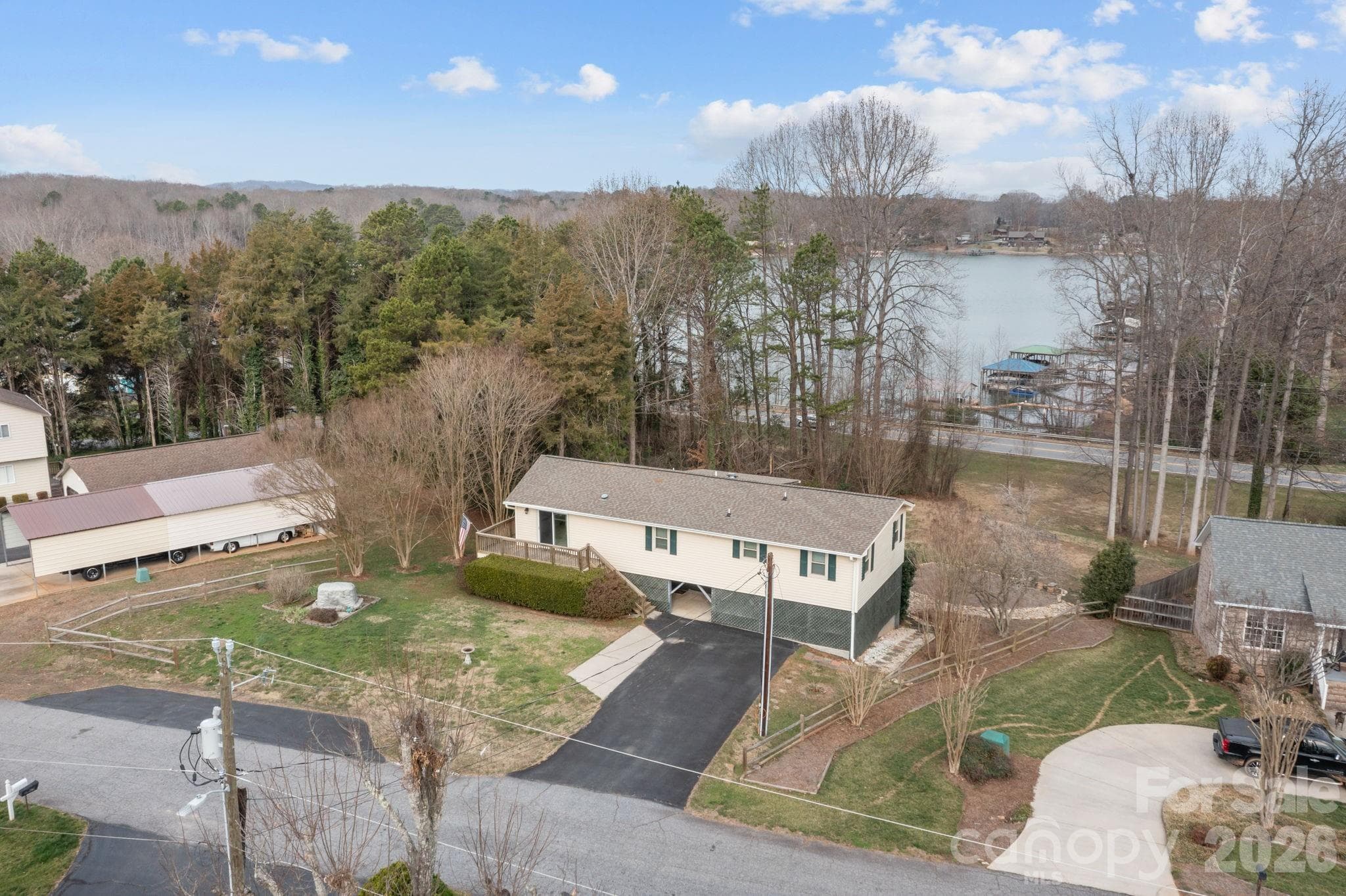 aerial of front of home - 4278 Harbor Lane, Sherrills Ford