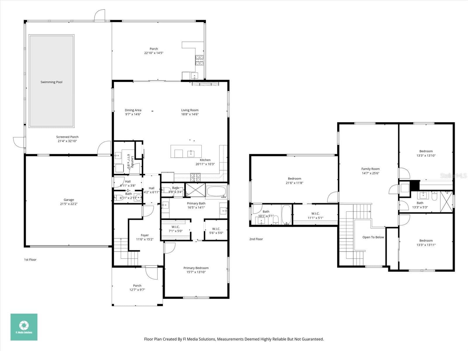 Floor Plan - Both Floors - 2207 WISTERIA ST, SARASOTA