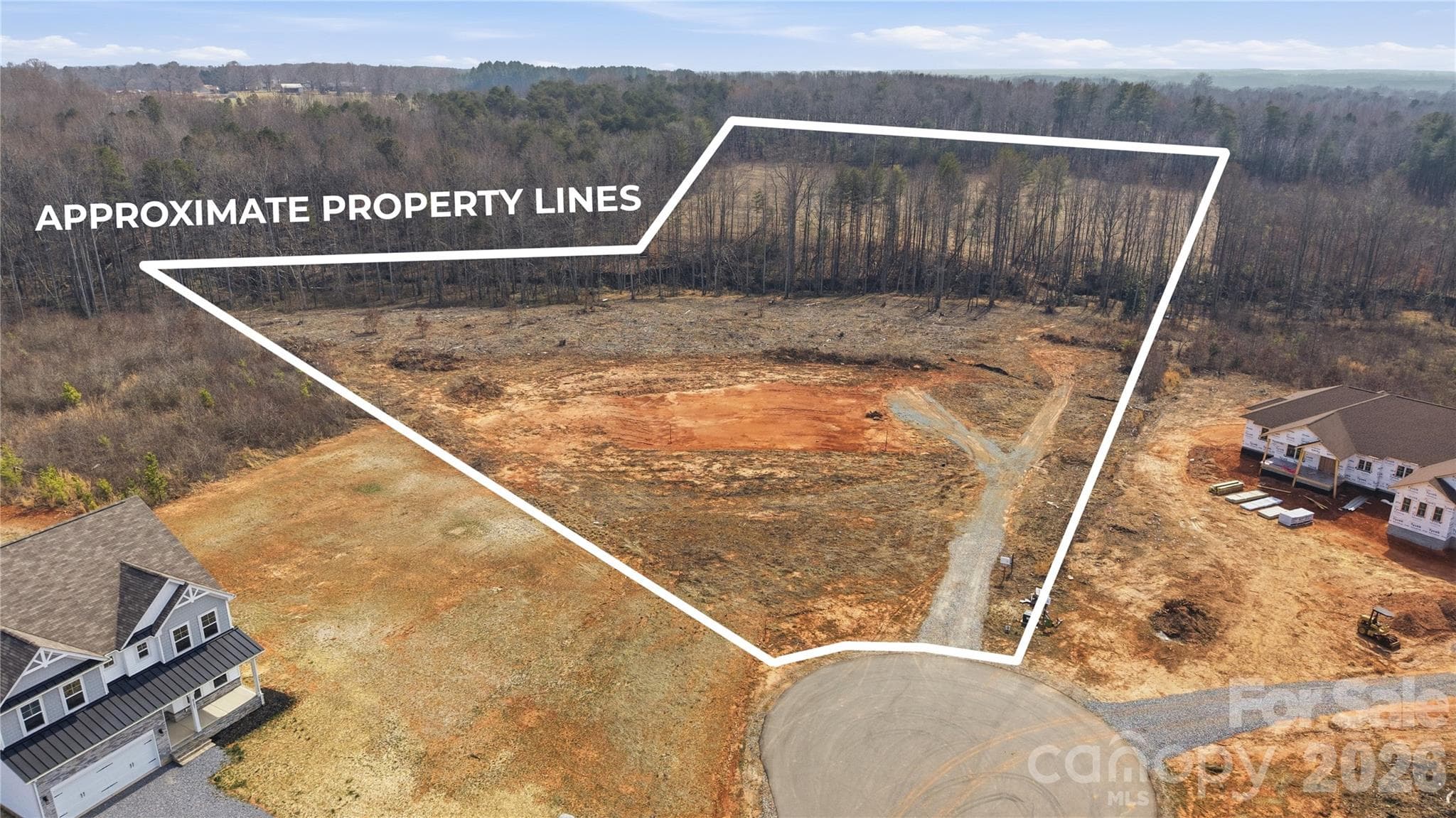 Full parcel aerial showing total 11.63 acres. - Lincolnton