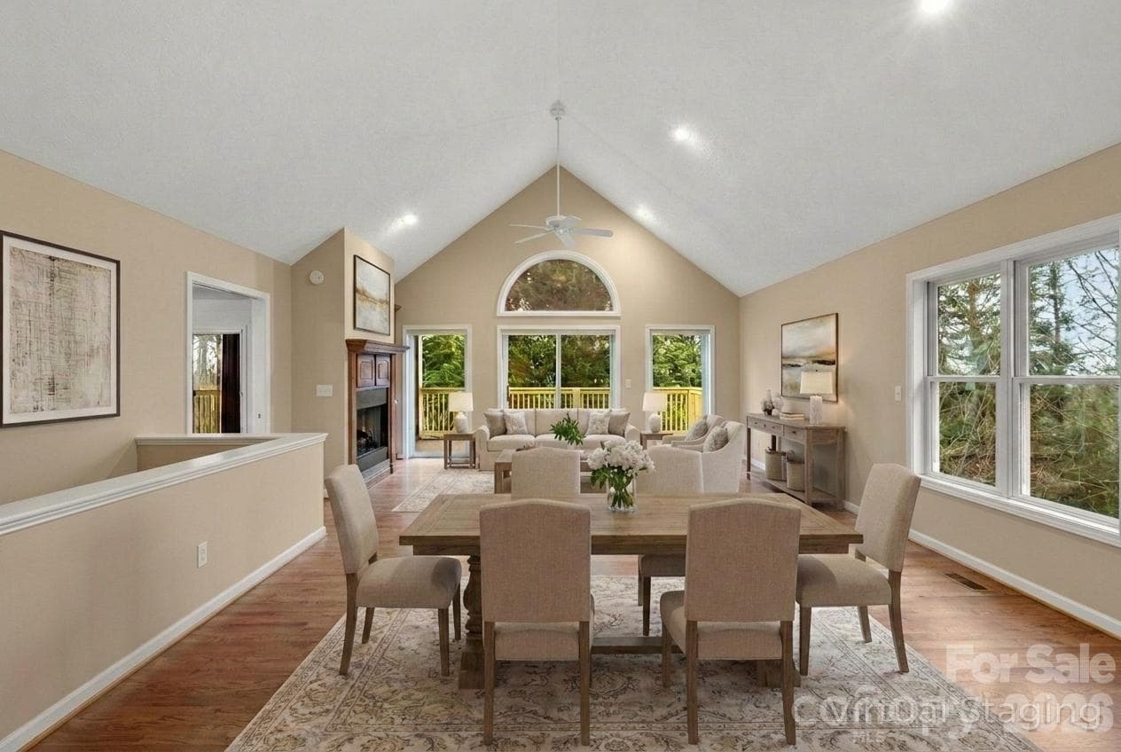 Great room virtually staged - 242 Carriage Summitt Way, Hendersonville
