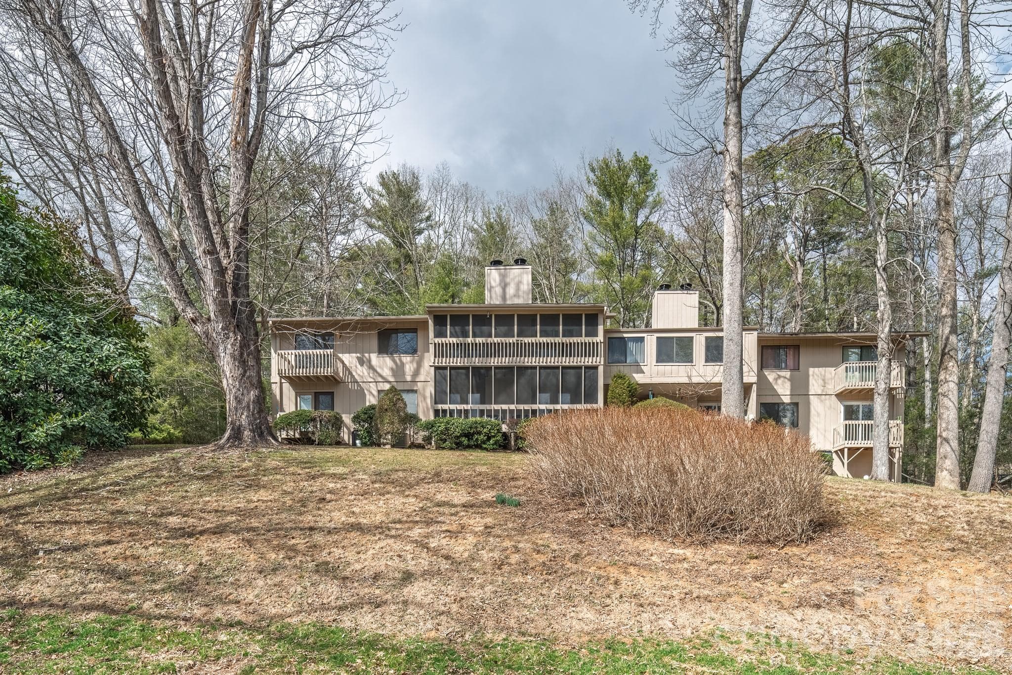 Unit is top left with screened deck - Pisgah Forest