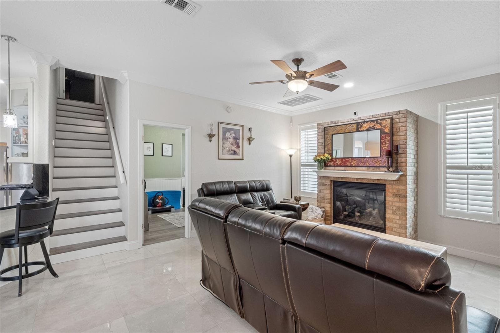 Family Room - Stairway to Bonus Room - 6224 ROCKROSS AVE, NEW PORT RICHEY