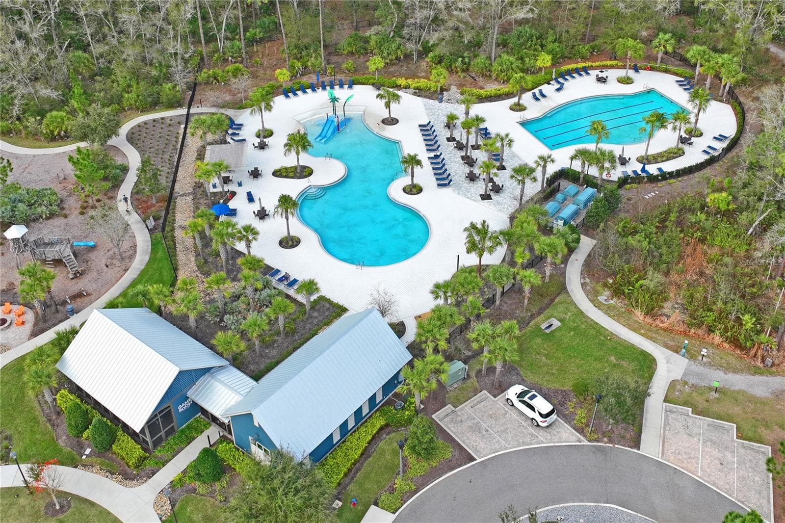 Heated Lap Pool & Zero Entry Pool w/Slides - 4124 CADENCE LOOP, LAND O LAKES