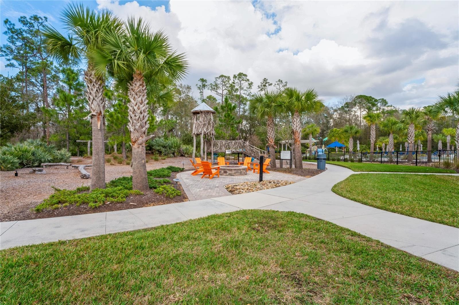 Fire Pit Area at the Club House - 4124 CADENCE LOOP, LAND O LAKES