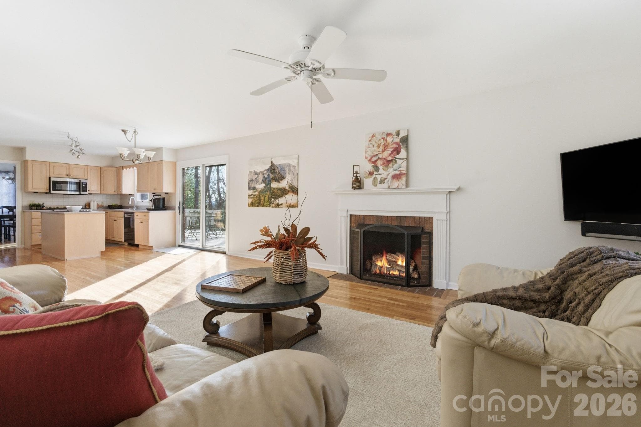 Open to Kitchen and Breakfast Nook - 107 Ballantree Drive, Asheville