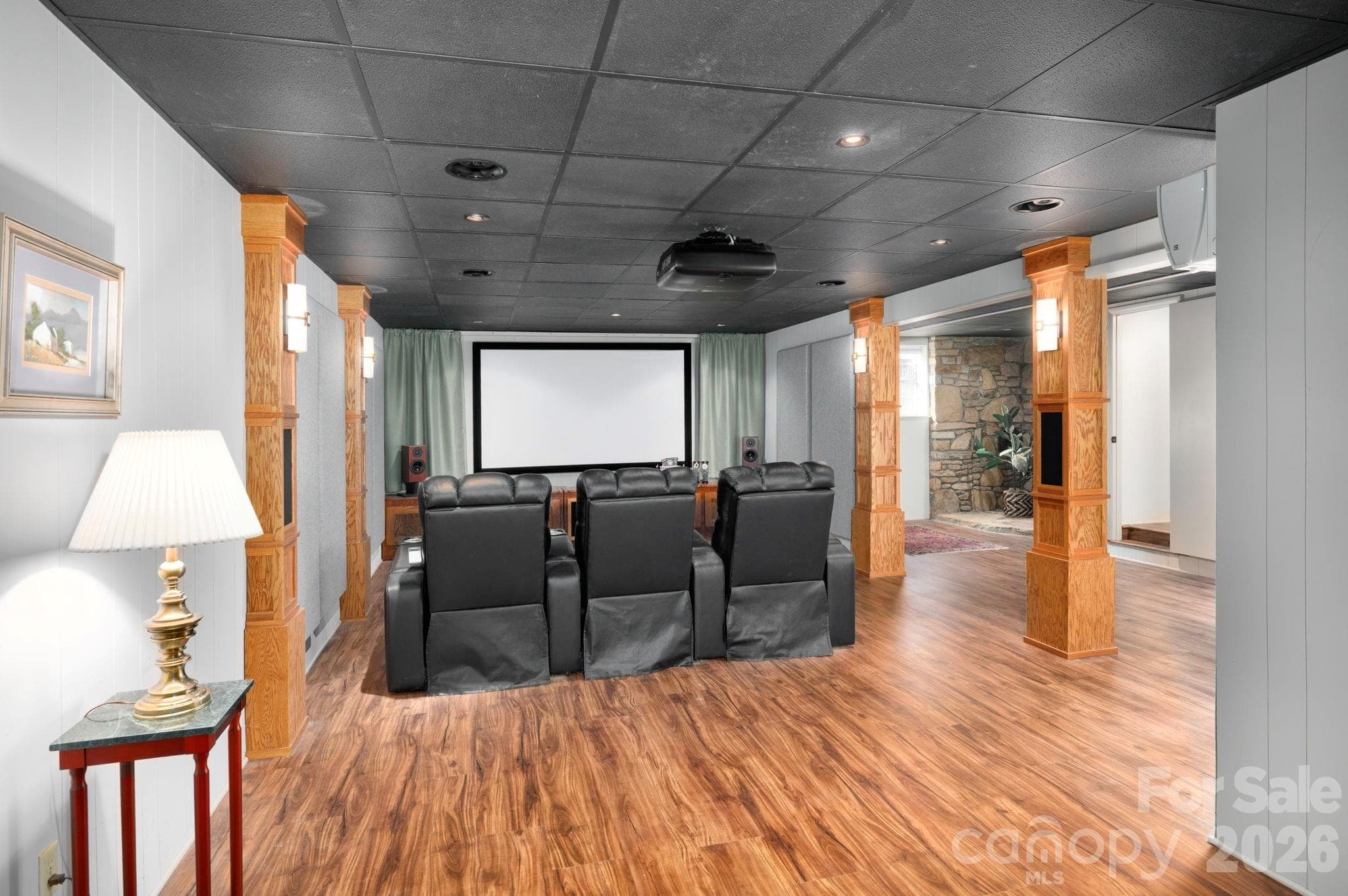 Lower Level Home Theater - 107 Ballantree Drive, Asheville
