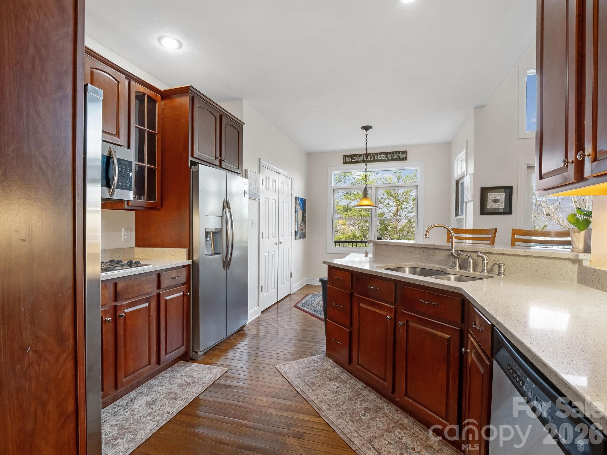 Cherry cabinets - 308 Bluebird Road, Lake Lure