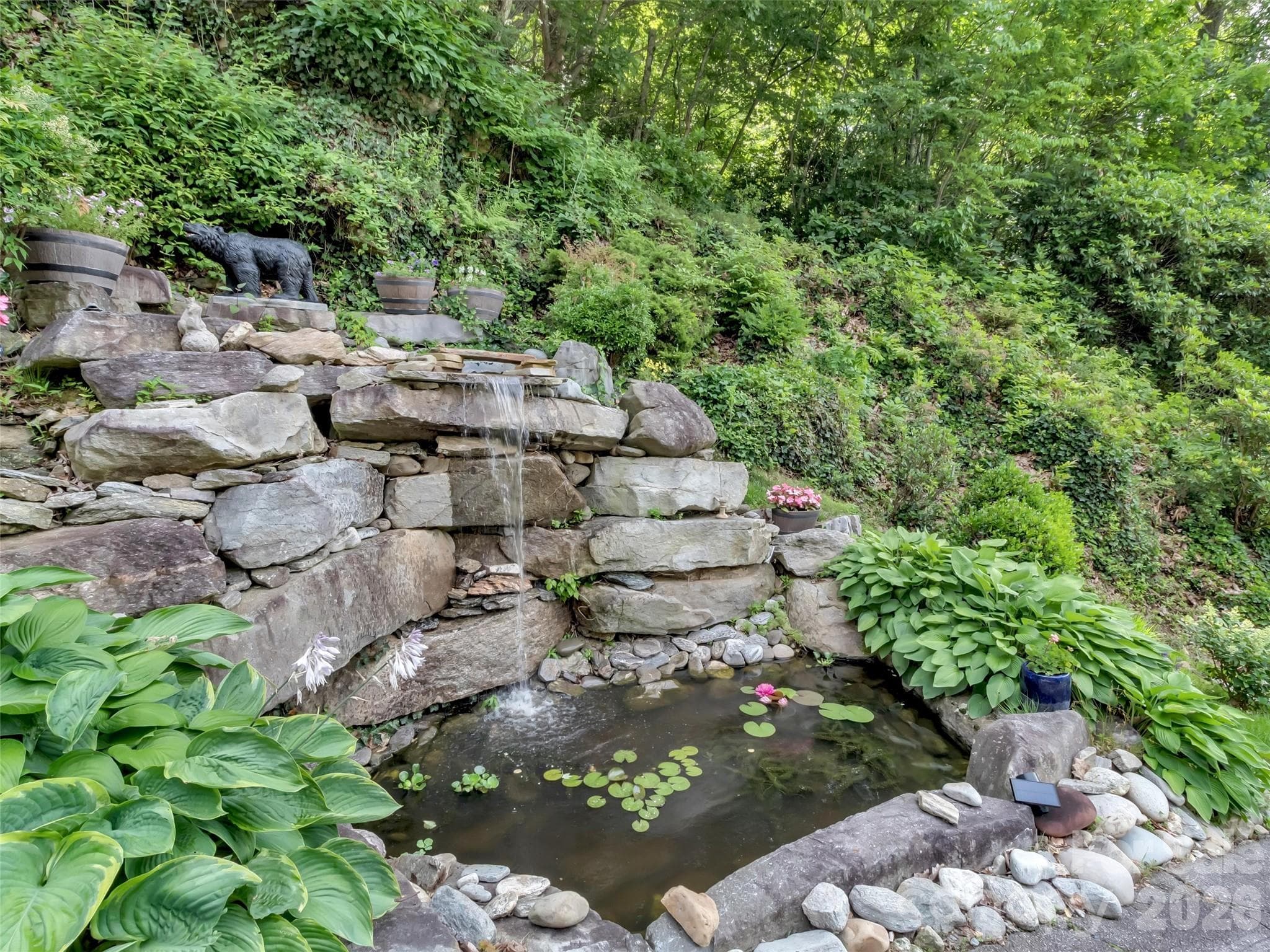 Fountain with a Goldfish Pond - 28 Mountain Breeze Drive, Maggie Valley