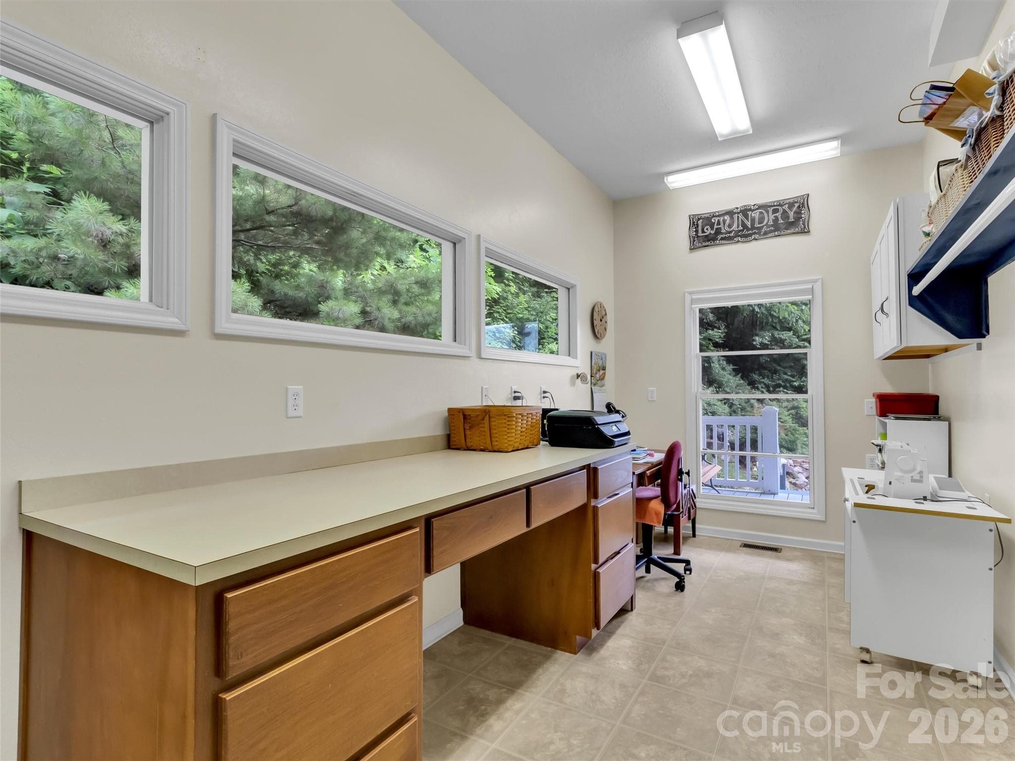 Office/Work Area in Laundry Room - 28 Mountain Breeze Drive, Maggie Valley
