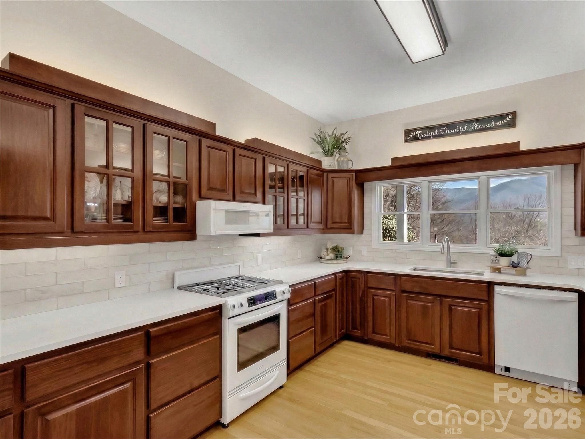 Beautiful Cherry Cabinetry & New Backsplash - 28 Mountain Breeze Drive, Maggie Valley