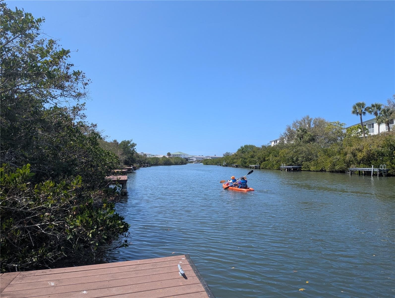 dock off balcony - 9936 INDIAN KEY TRL #22, SEMINOLE