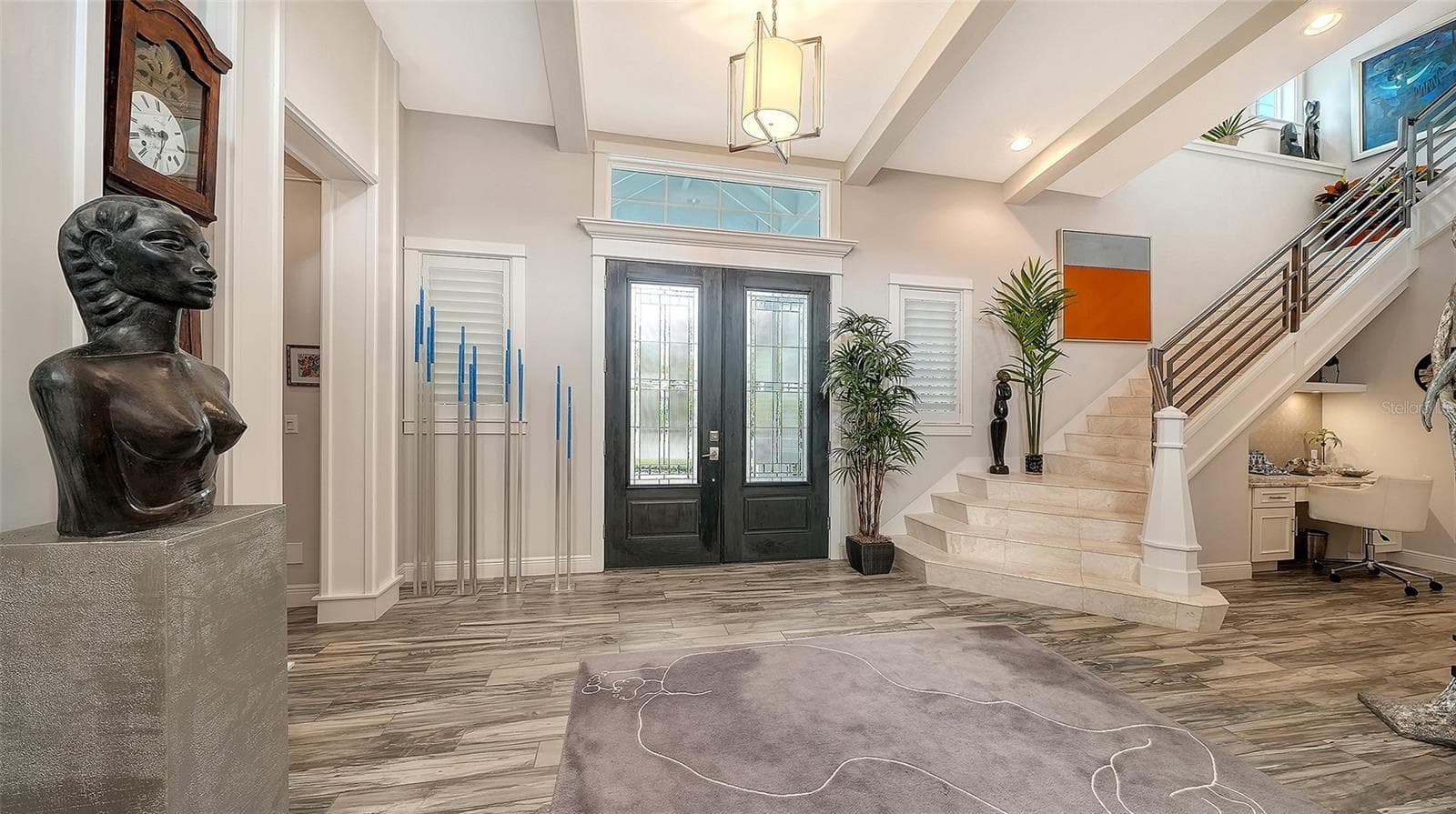 Looking back towards the front door you'll appreciate all the architectural touches - 1794 CUNLIFF LN, SARASOTA