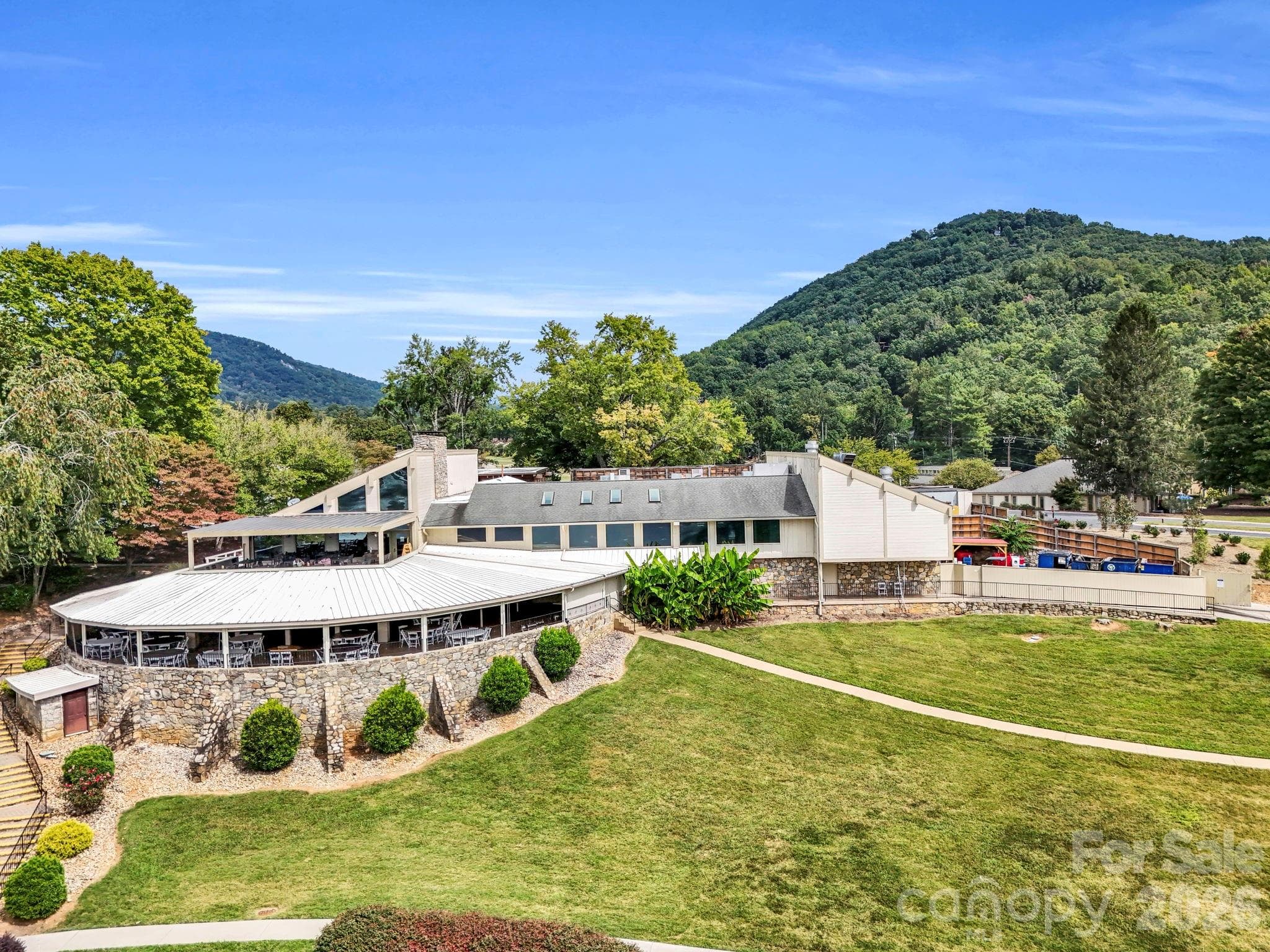 One of the community buildings: houses Legends on the Lake Restaurant and Lakeview Terrace (photo taken pre-Helene) - 308 Bluebird Road, Lake Lure