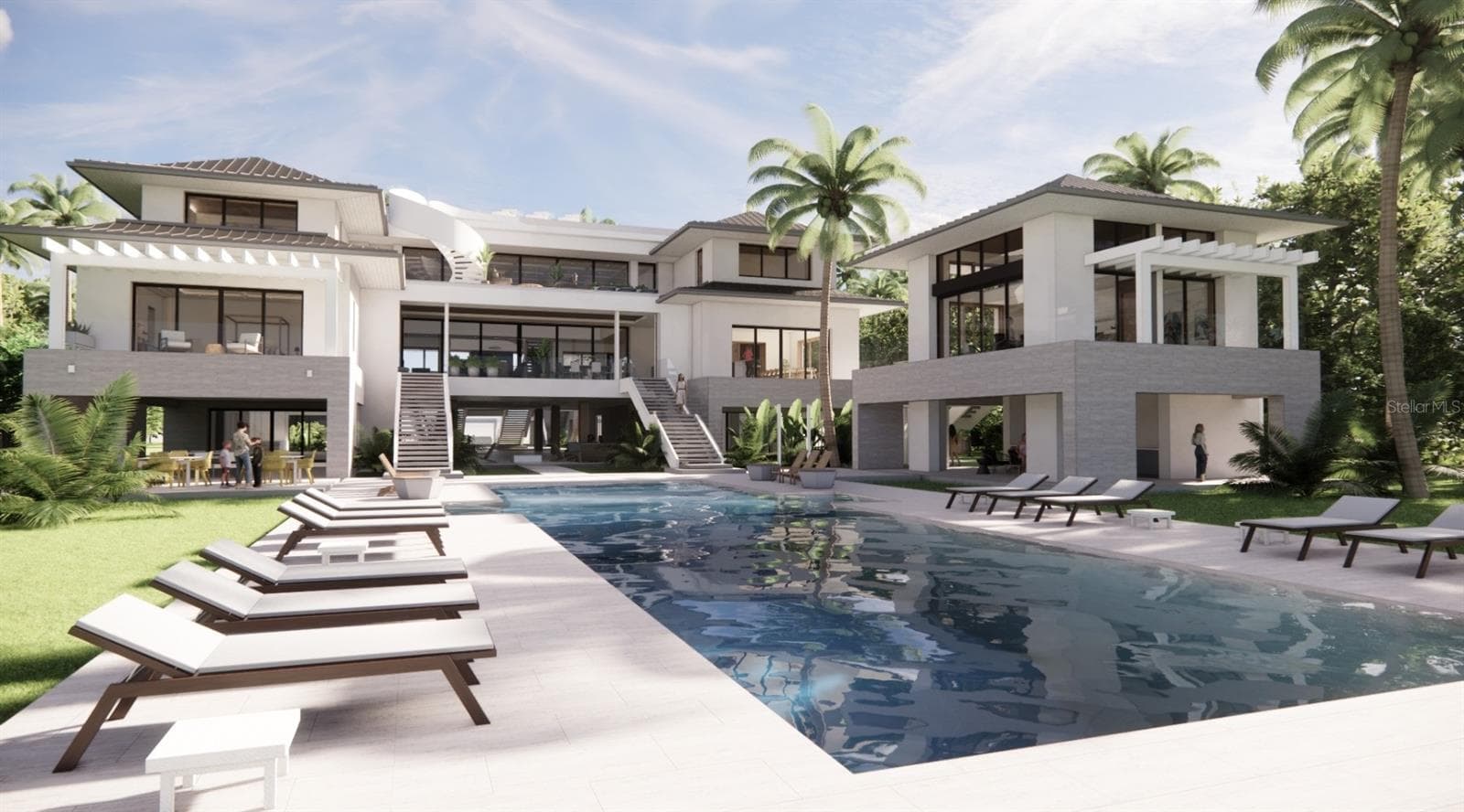 Rear Exterior Rendering - AI Generated - 5965 GULF OF MEXICO DR, LONGBOAT KEY