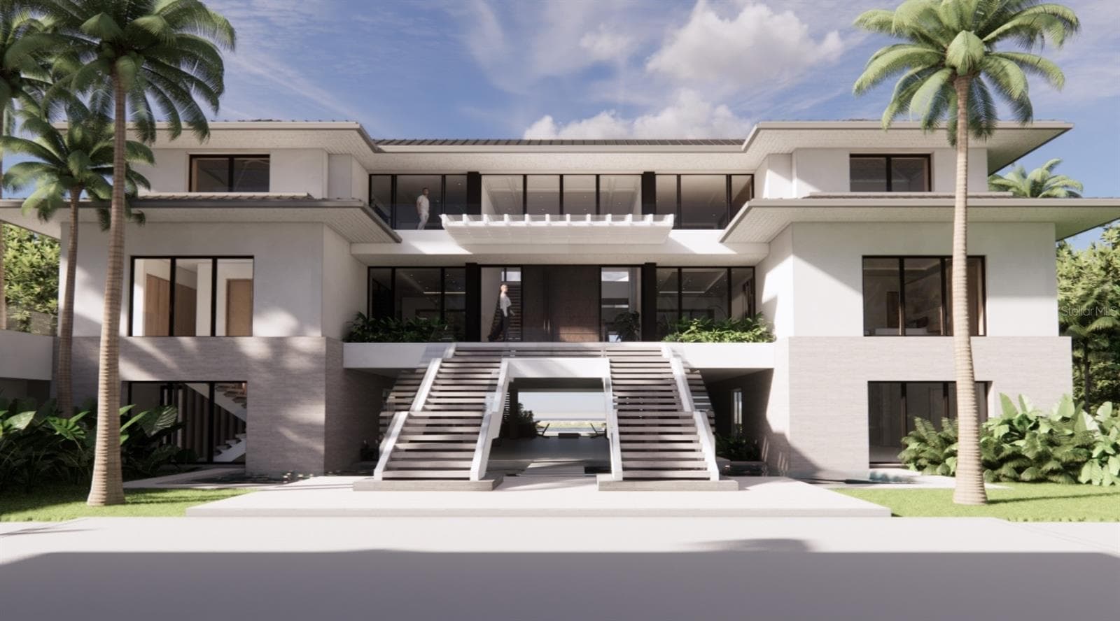 Main House - Front Exterior Rendering - 5965 GULF OF MEXICO DR, LONGBOAT KEY
