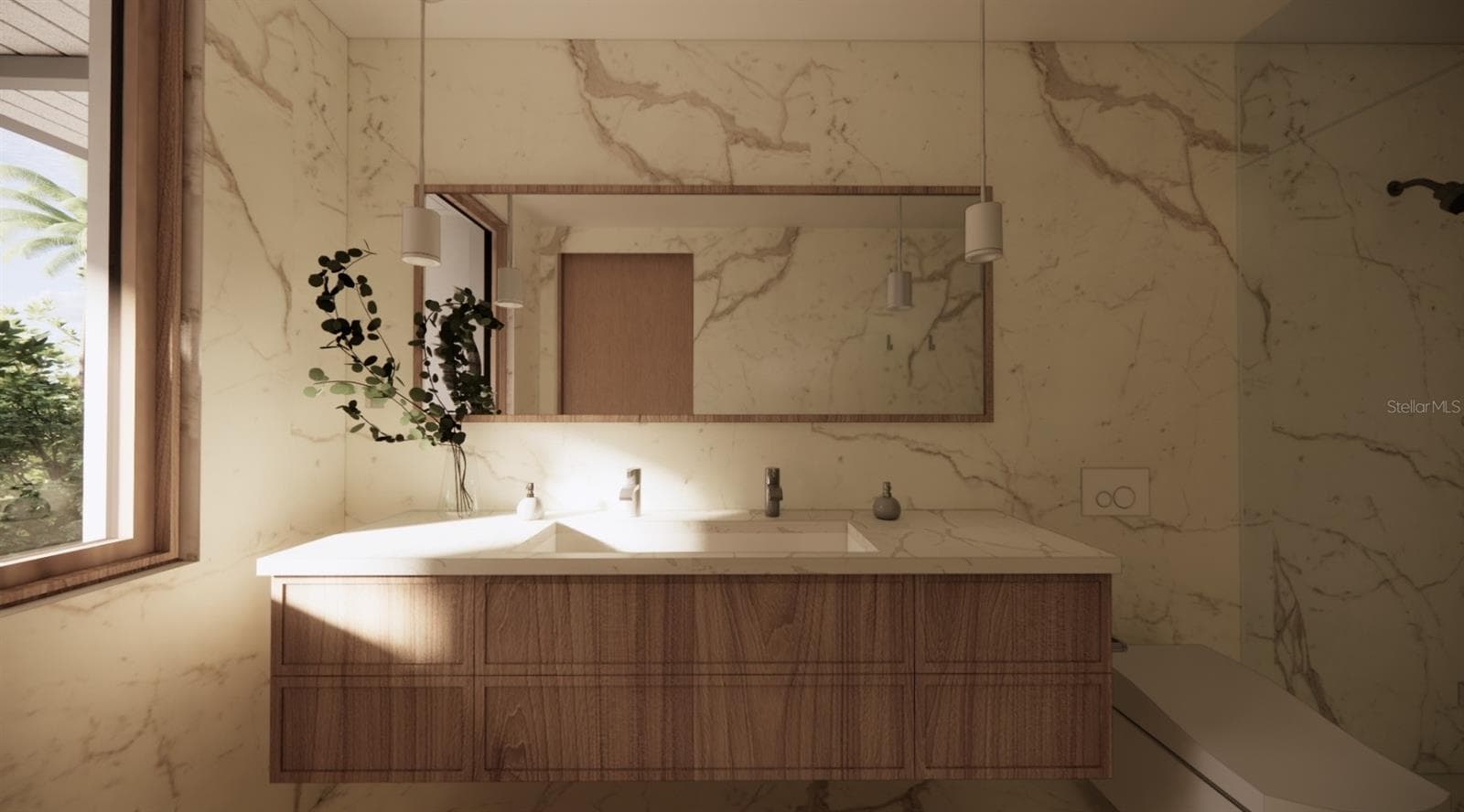 Main House - Bath for Guest Suites 3 & 4 Rendering - 5965 GULF OF MEXICO DR, LONGBOAT KEY