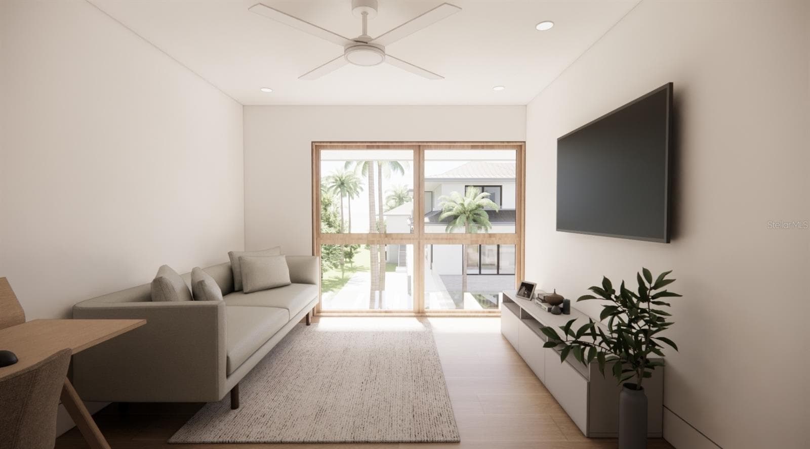 Guest house - Lounge & office Rendering - 5965 GULF OF MEXICO DR, LONGBOAT KEY