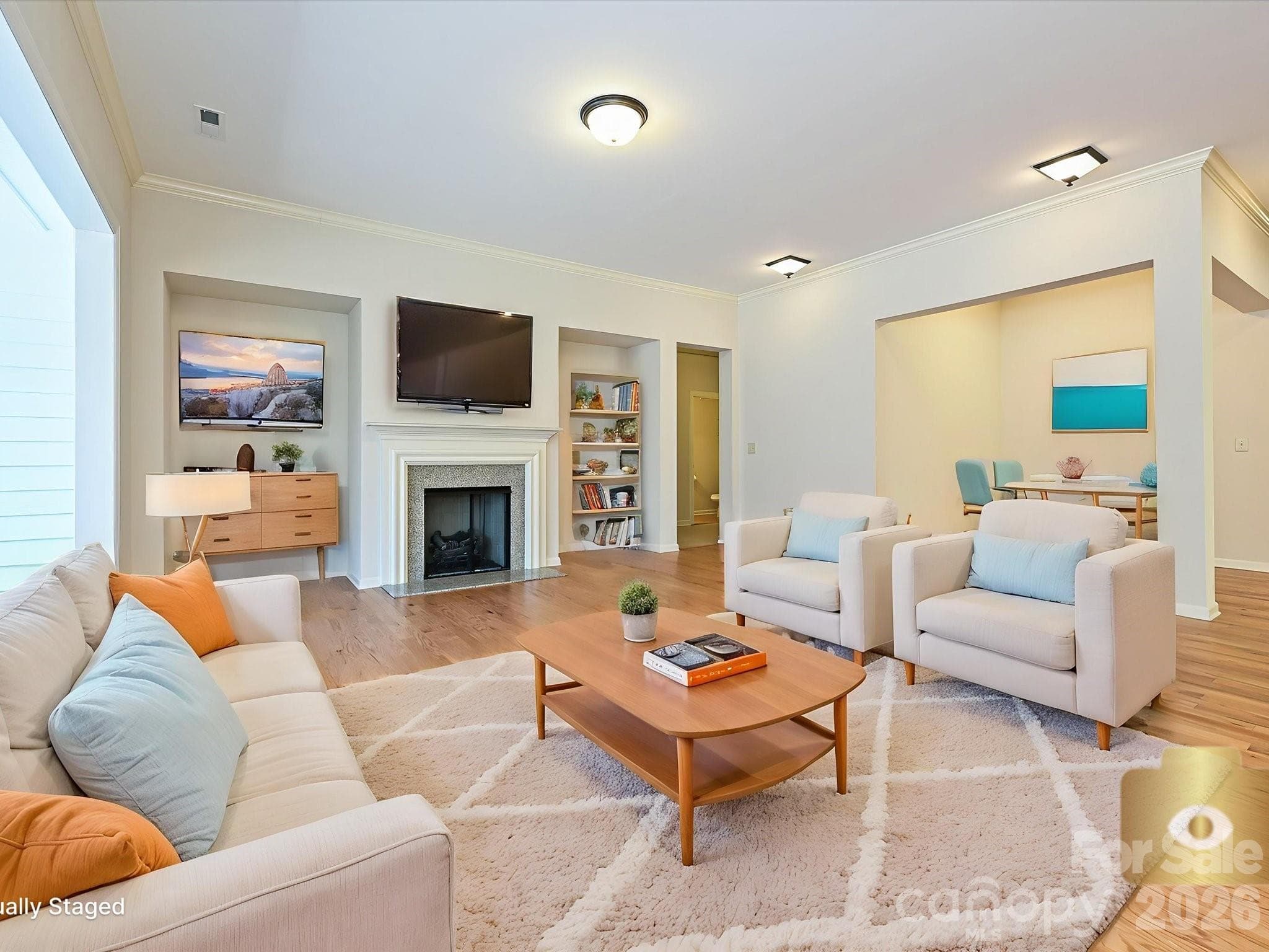 (Greatroom staged) - 2004 Rockbrook Lane, Belmont