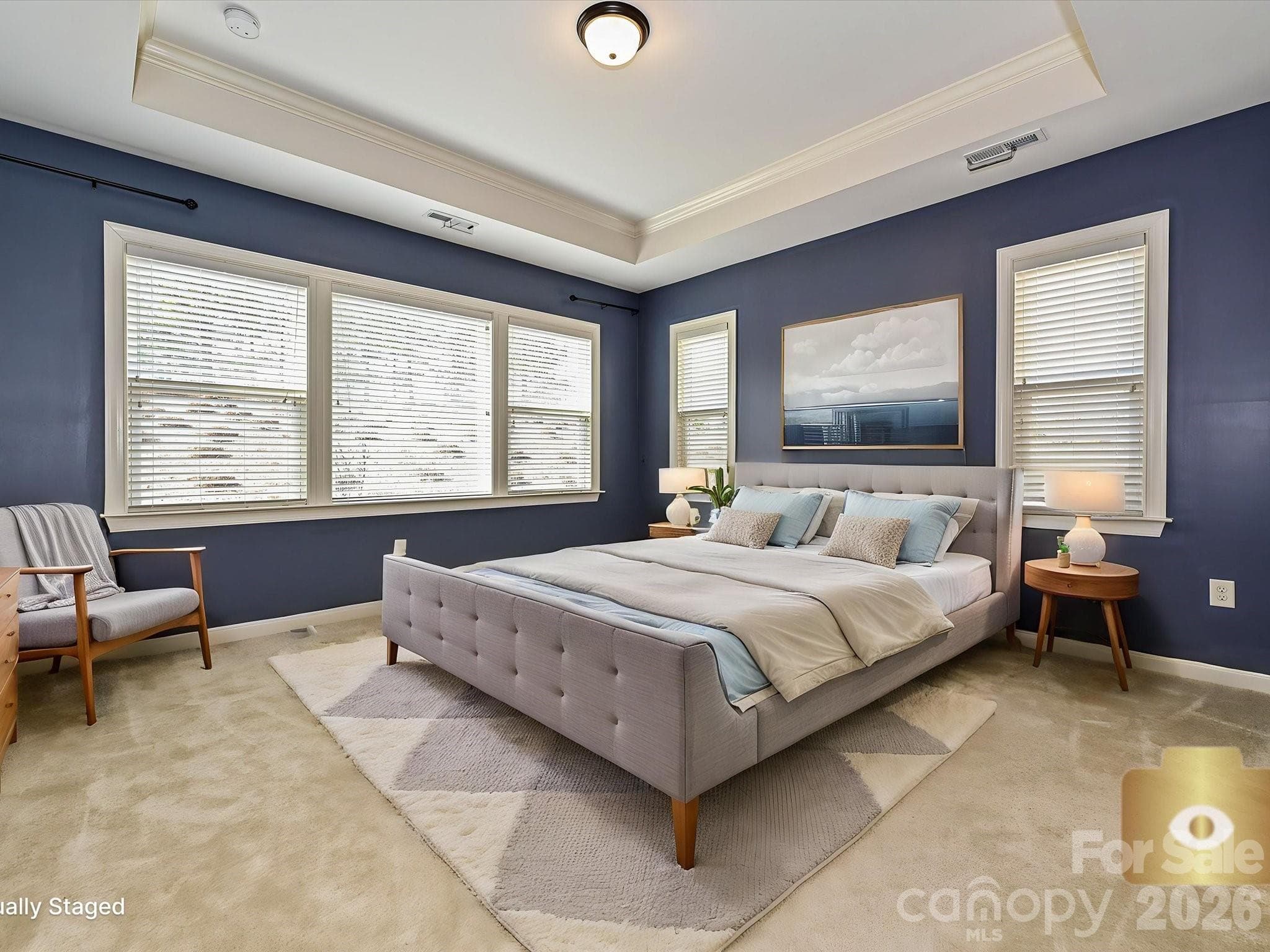 (Primary Bedroom staged) - 2004 Rockbrook Lane, Belmont
