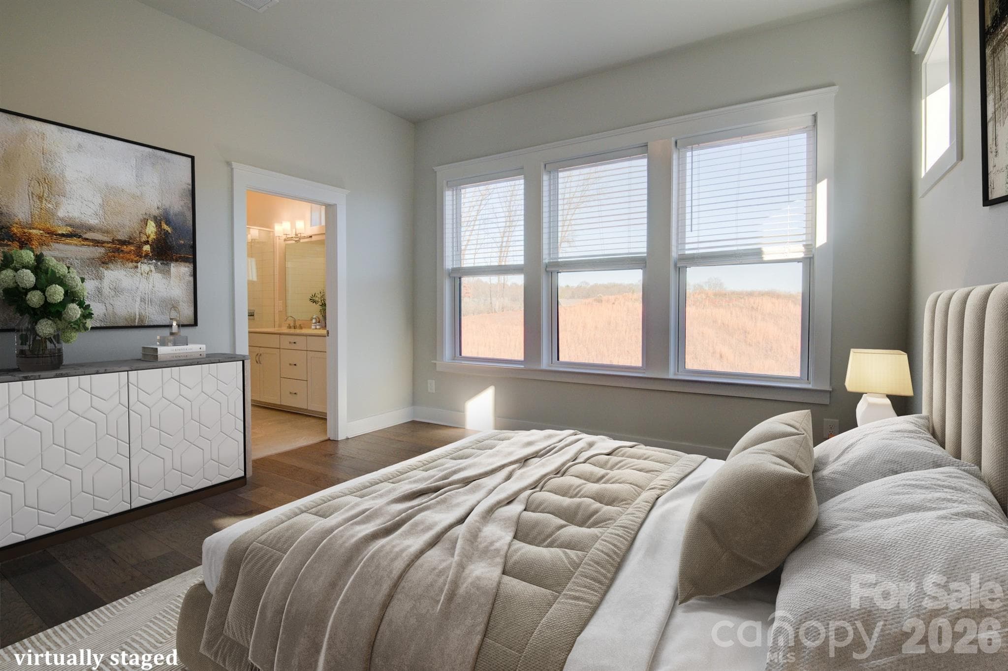 Virtually Staged primary BR suite - 5939 Ardrey Kell Road, Charlotte