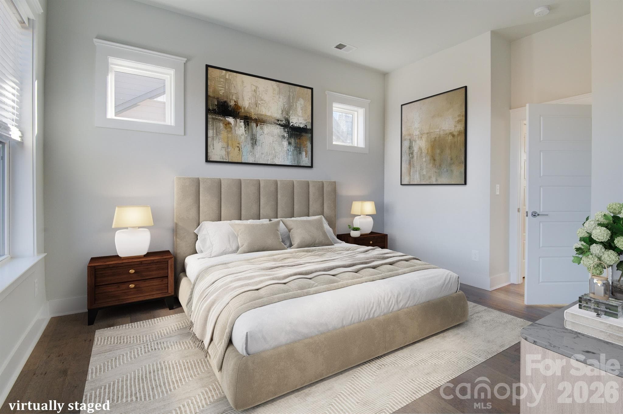 Virtually Staged primary BR suite - 5939 Ardrey Kell Road, Charlotte