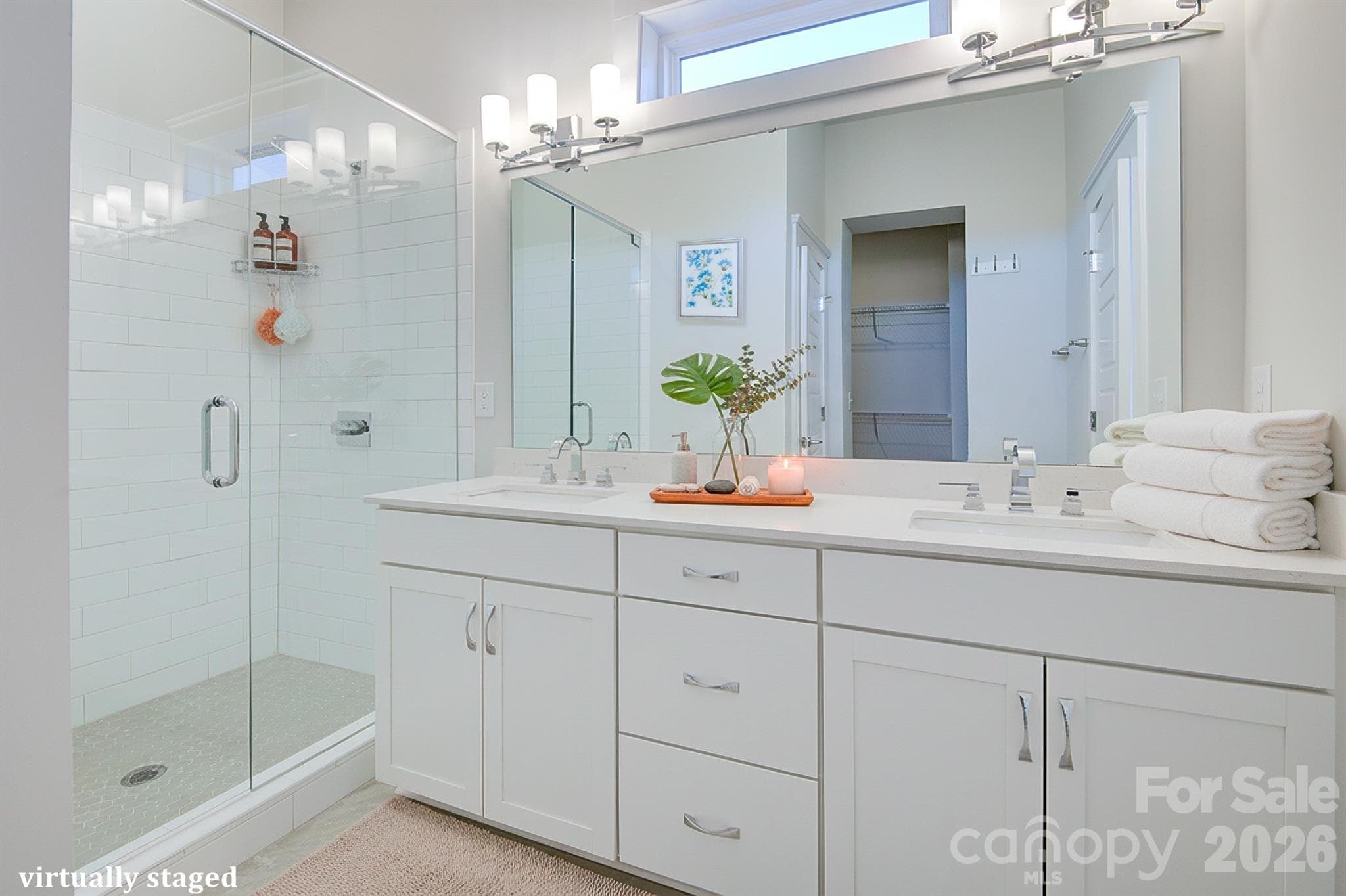 Virtually Staged primary bath - 5939 Ardrey Kell Road, Charlotte
