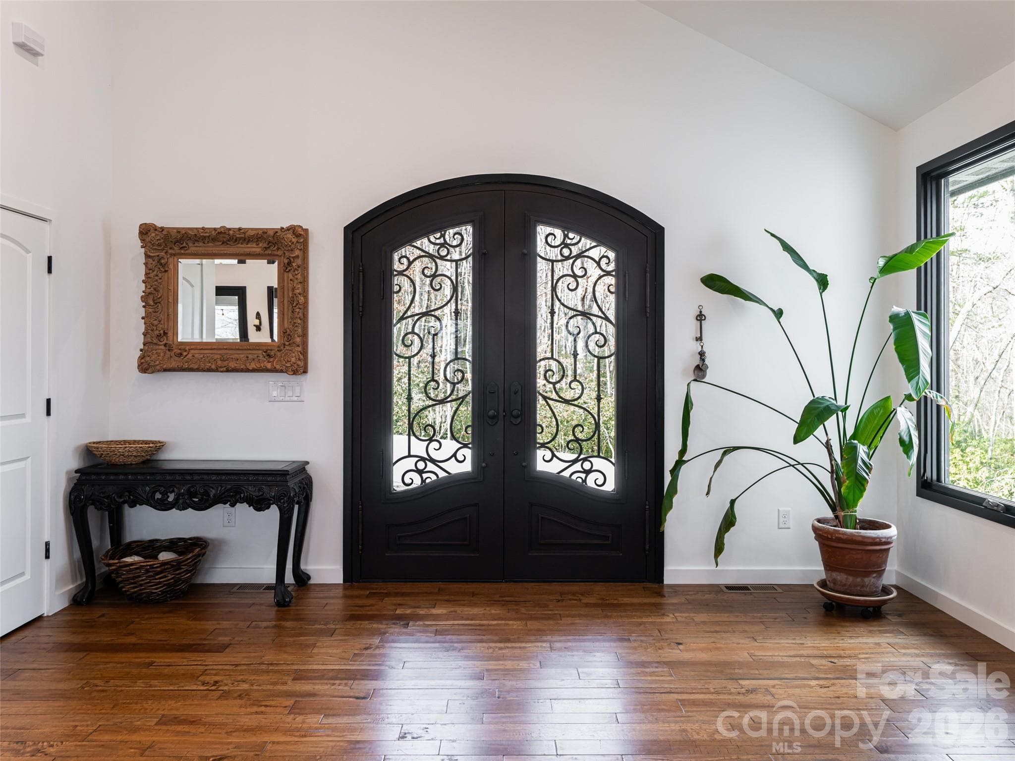 Gorgeous steel and glass insulated front door - 508 Avery Creek Road, Arden