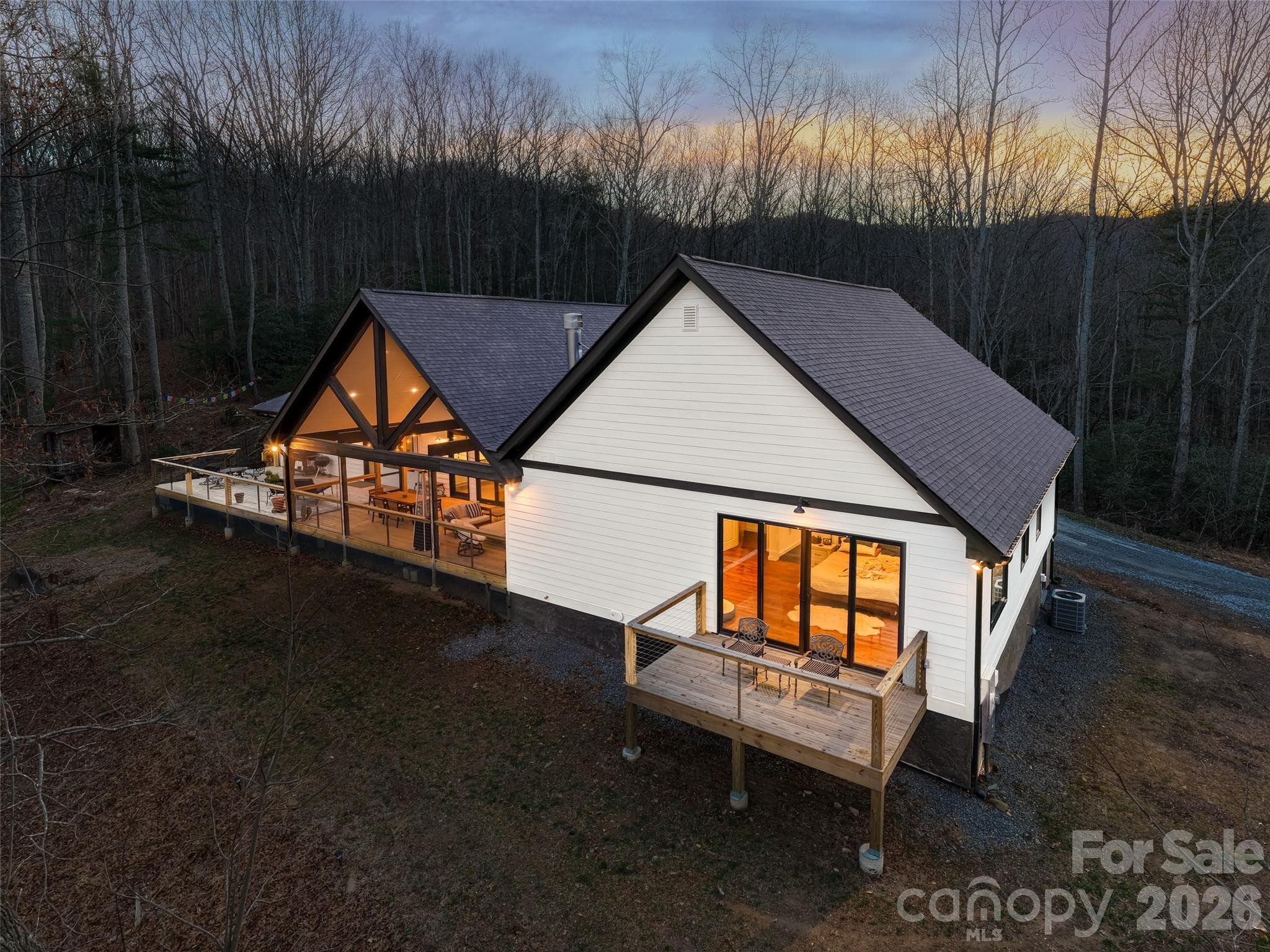 Rear decks at twilight - 508 Avery Creek Road, Arden