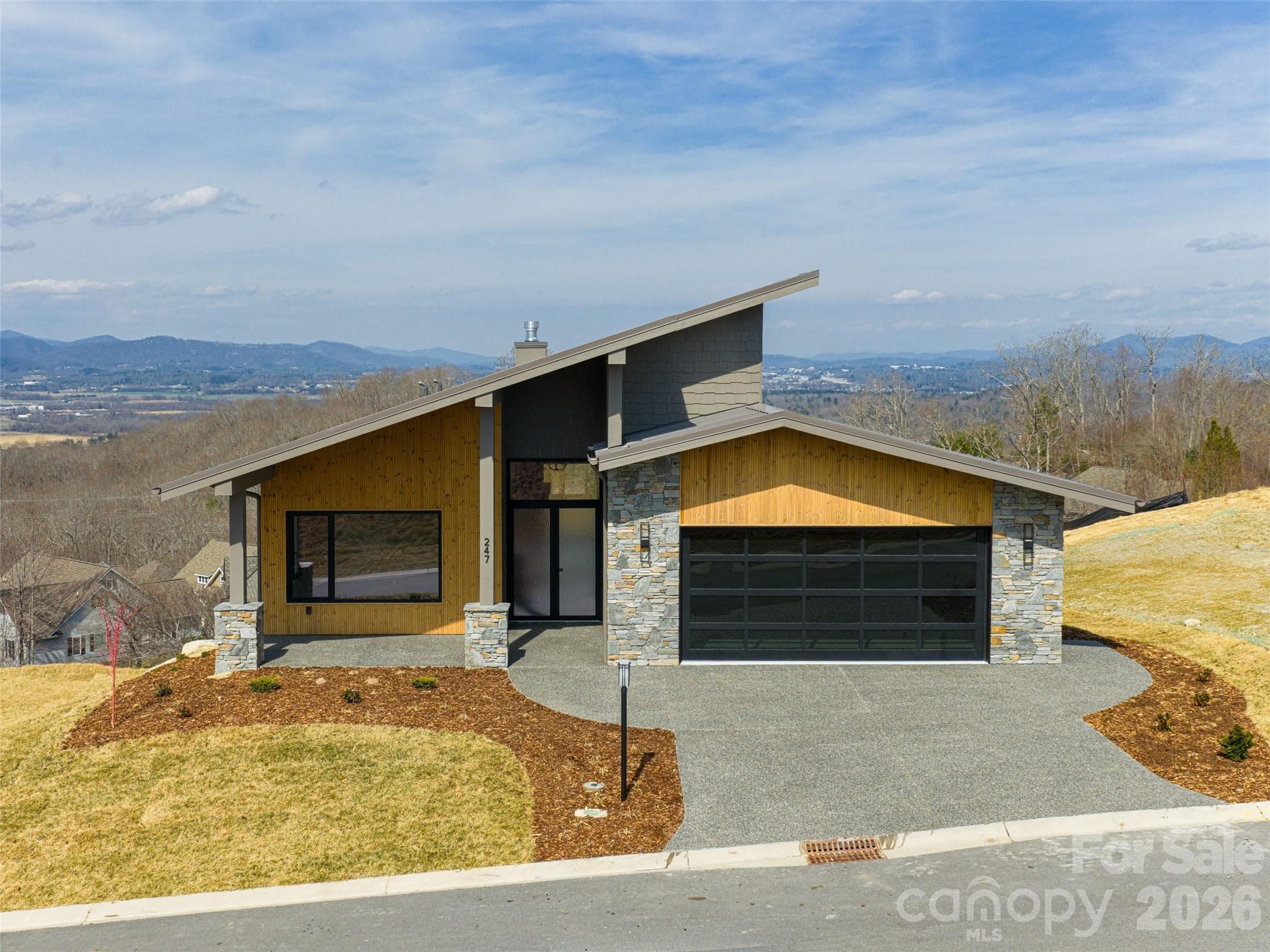 Front of Home showing Mountain Views - 247 Coachman Drive, Hendersonville