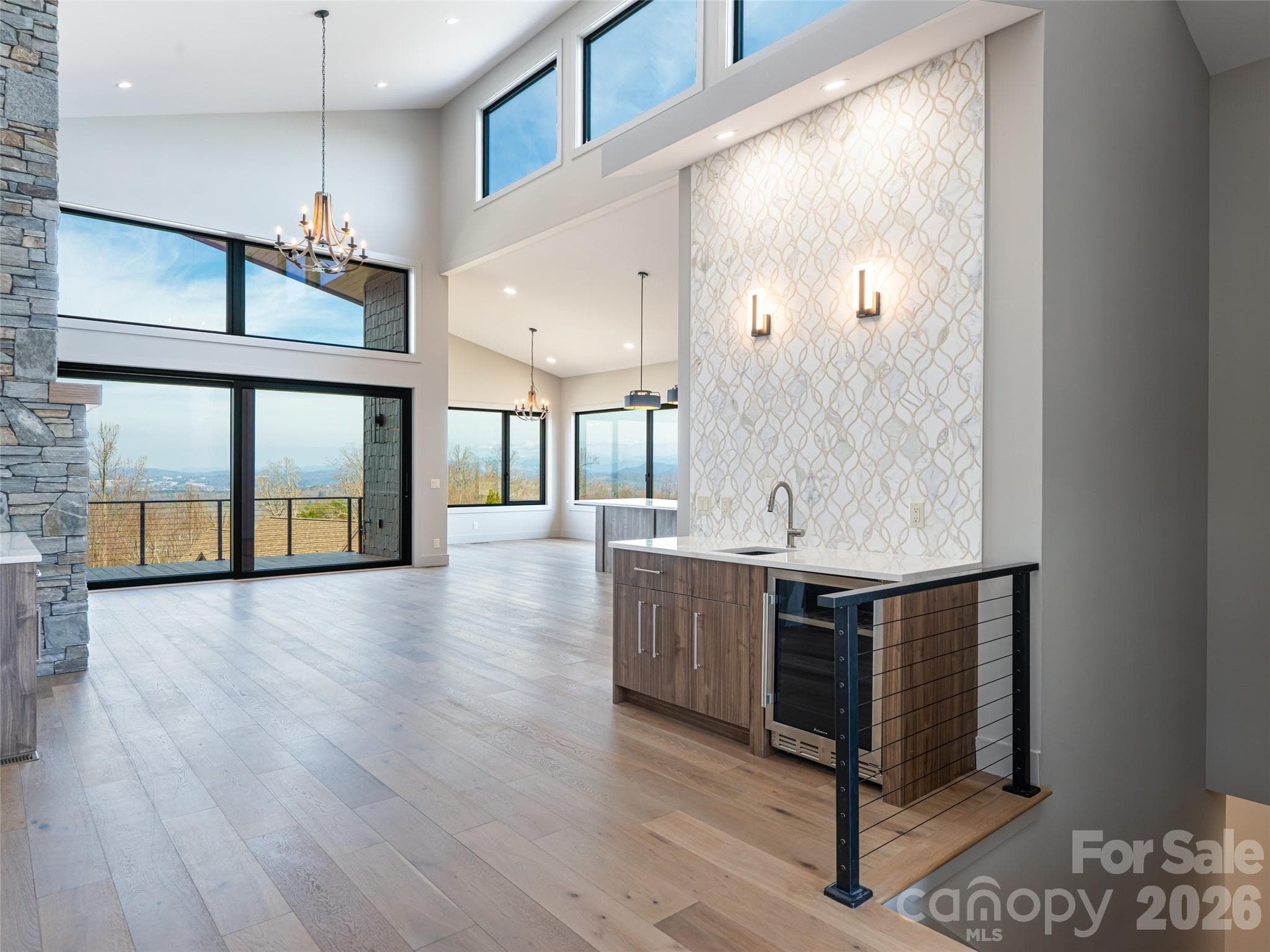 Family Room, Wet Bar - 247 Coachman Drive, Hendersonville