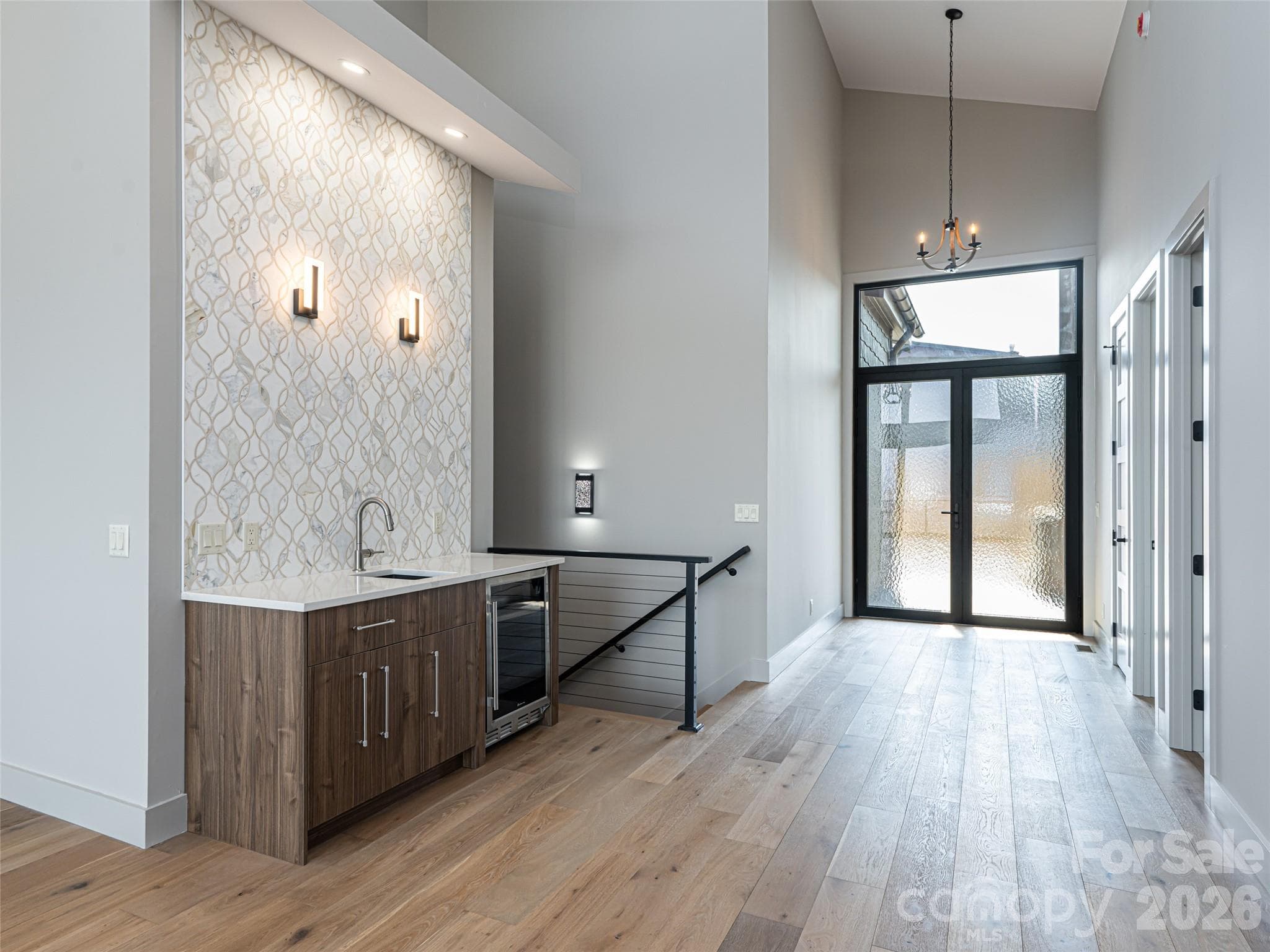 Wet Bar, Entry Foyer - 247 Coachman Drive, Hendersonville