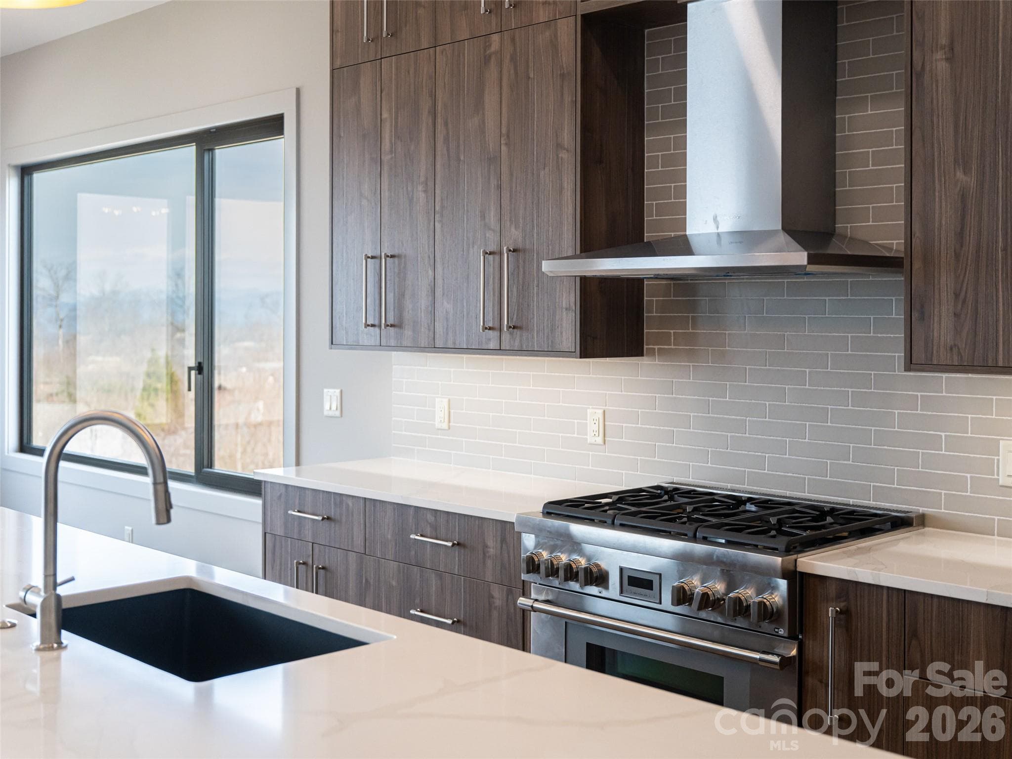 Kitchen with Thermador Gas Stove - 247 Coachman Drive, Hendersonville