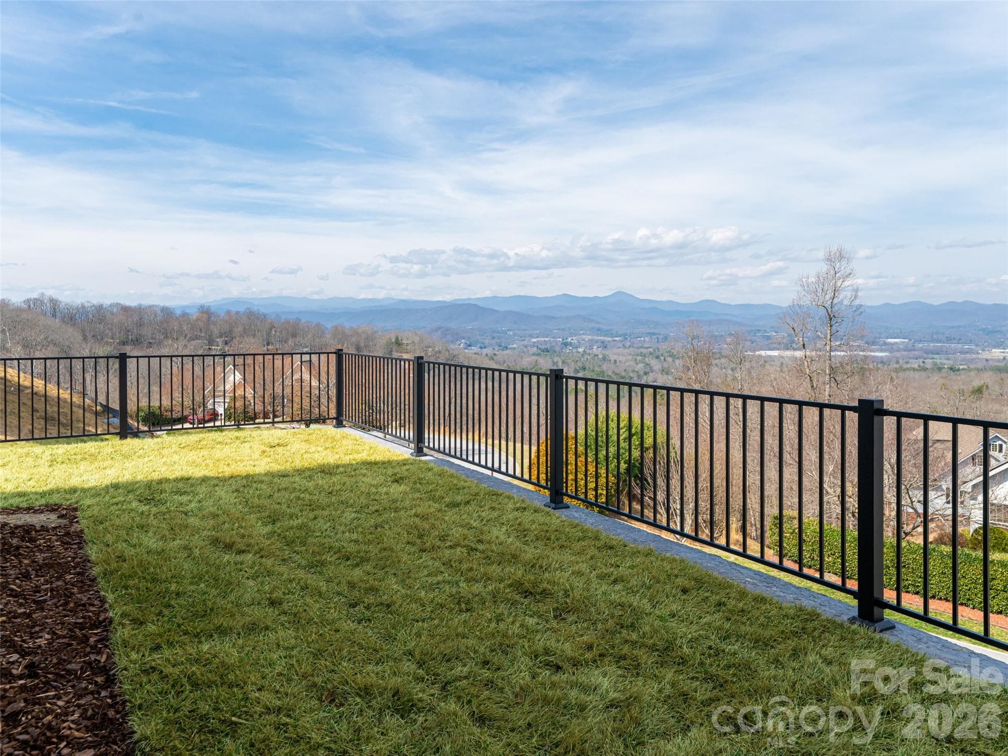 Fenced Terrace Level Yard with amazing mountain views - 247 Coachman Drive, Hendersonville