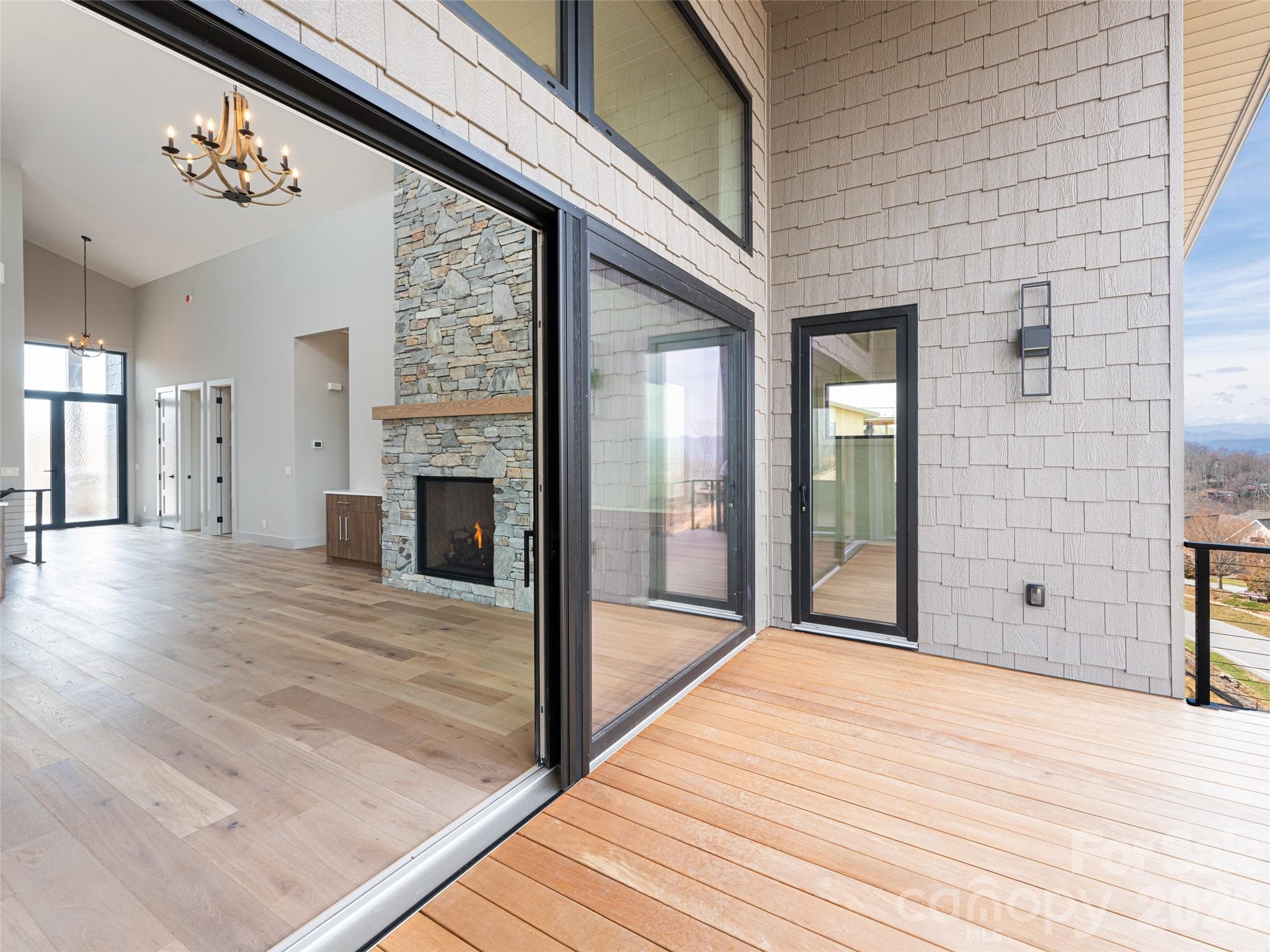 Main Level Deck with Oknoplast Sliding Doors - 247 Coachman Drive, Hendersonville