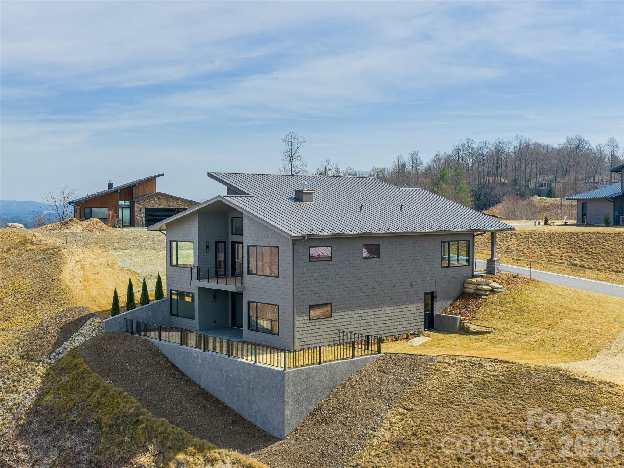 Drone Shot from rear of home - 247 Coachman Drive, Hendersonville