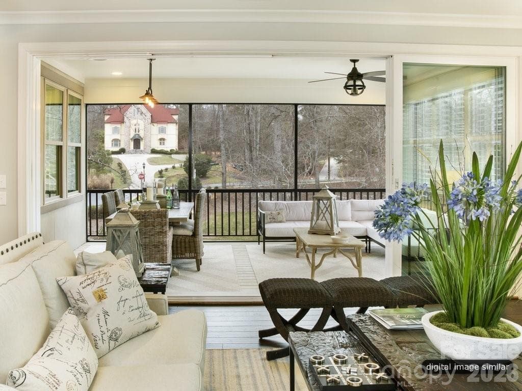 Outdoor Living flows from Main Living Room - 520 Weddington Road, Weddington