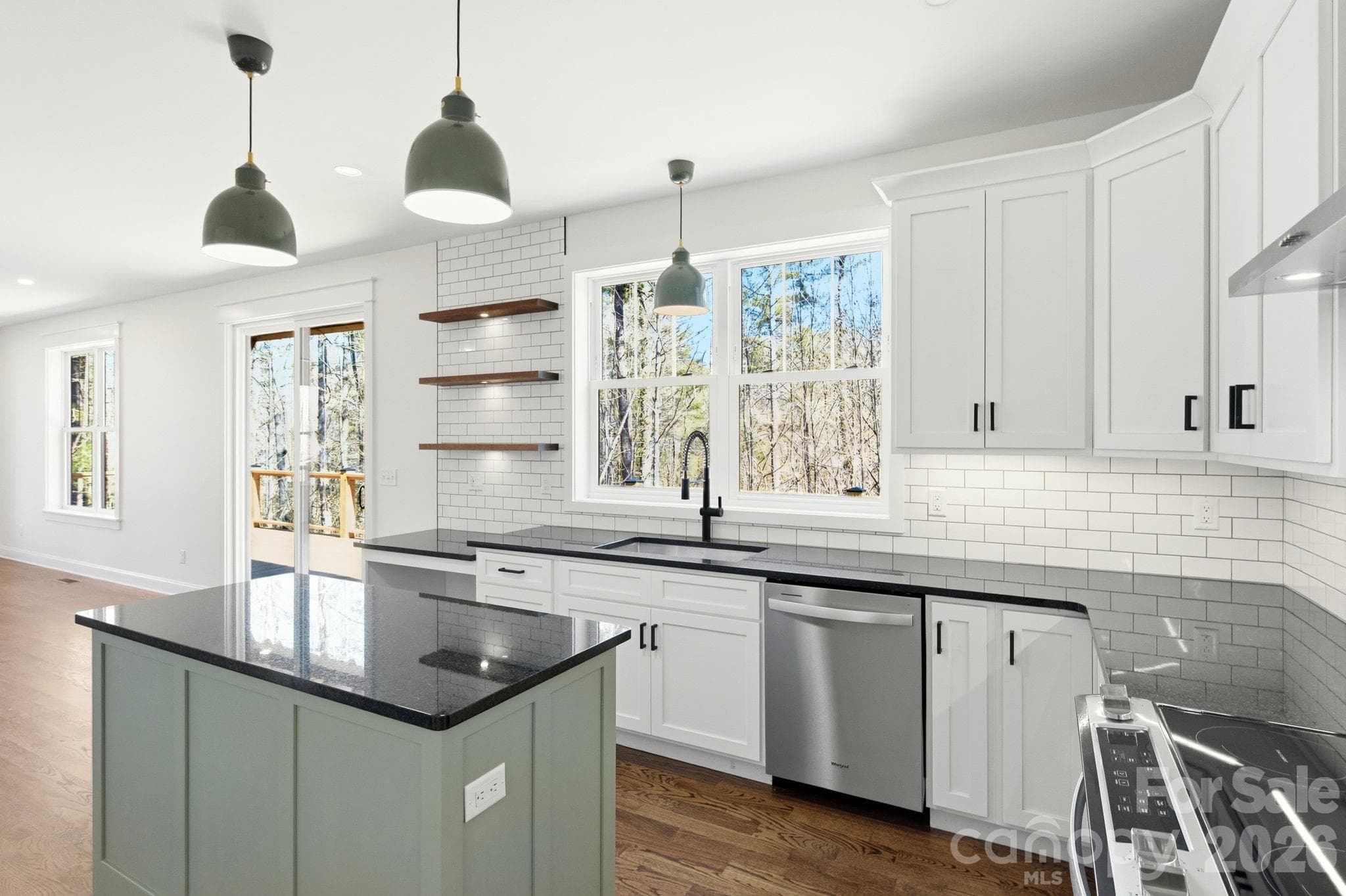 Tiled Kitchen Backsplash - 22 Deep Woods Road, Weaverville