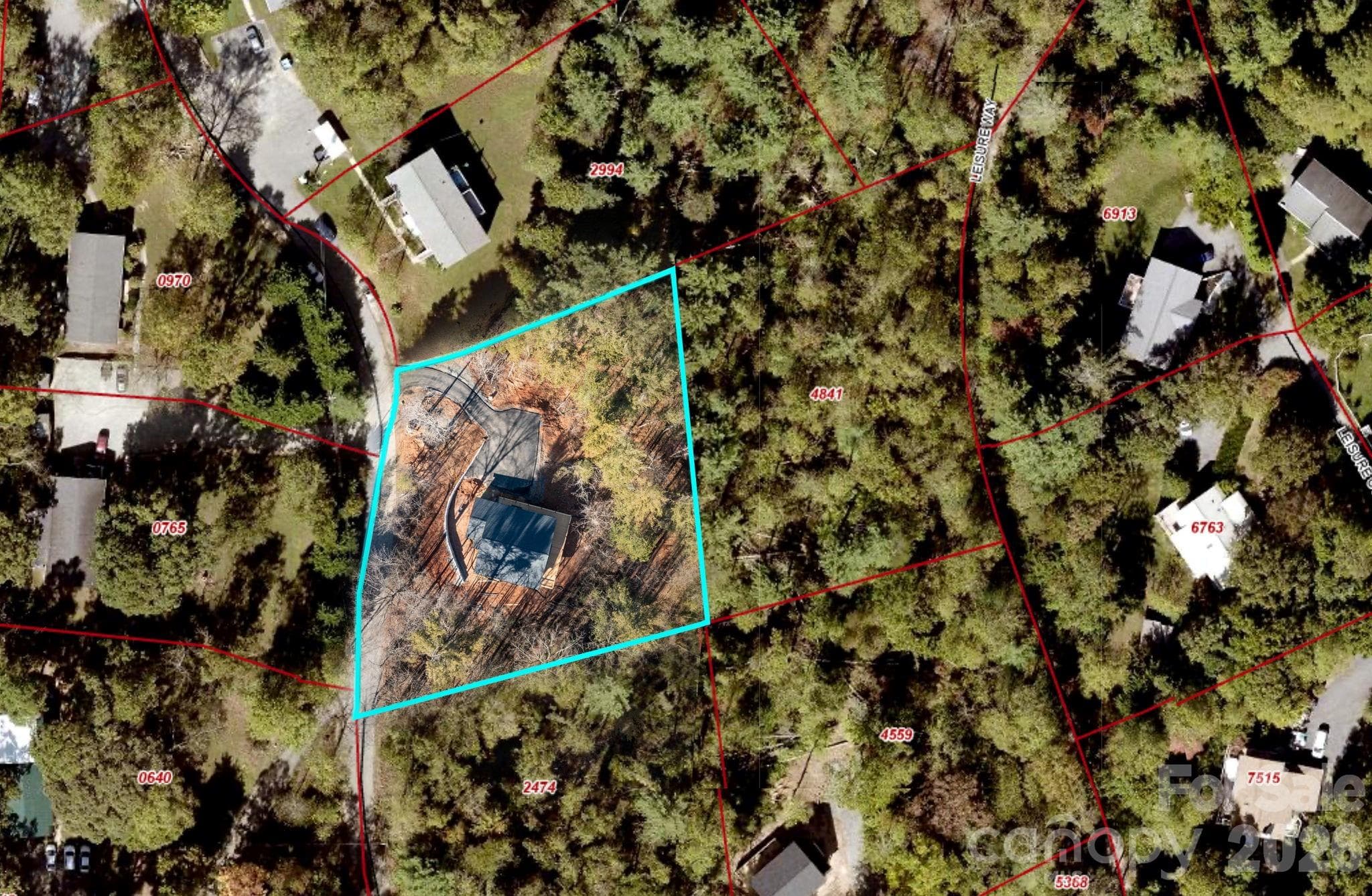Approximate Boundary Lines - 22 Deep Woods Road, Weaverville