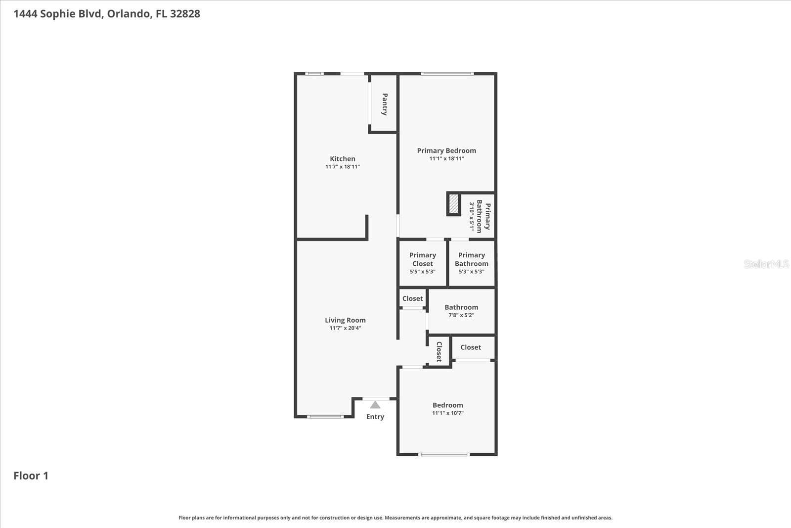 Floor Plan - 1444 SOPHIE BLVD, ORLANDO